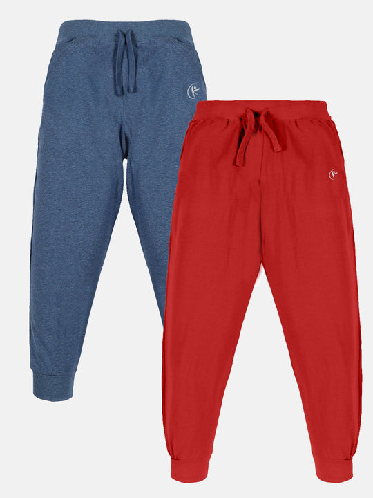 Kids Unisex Cotton Track Pant Pack Of 2