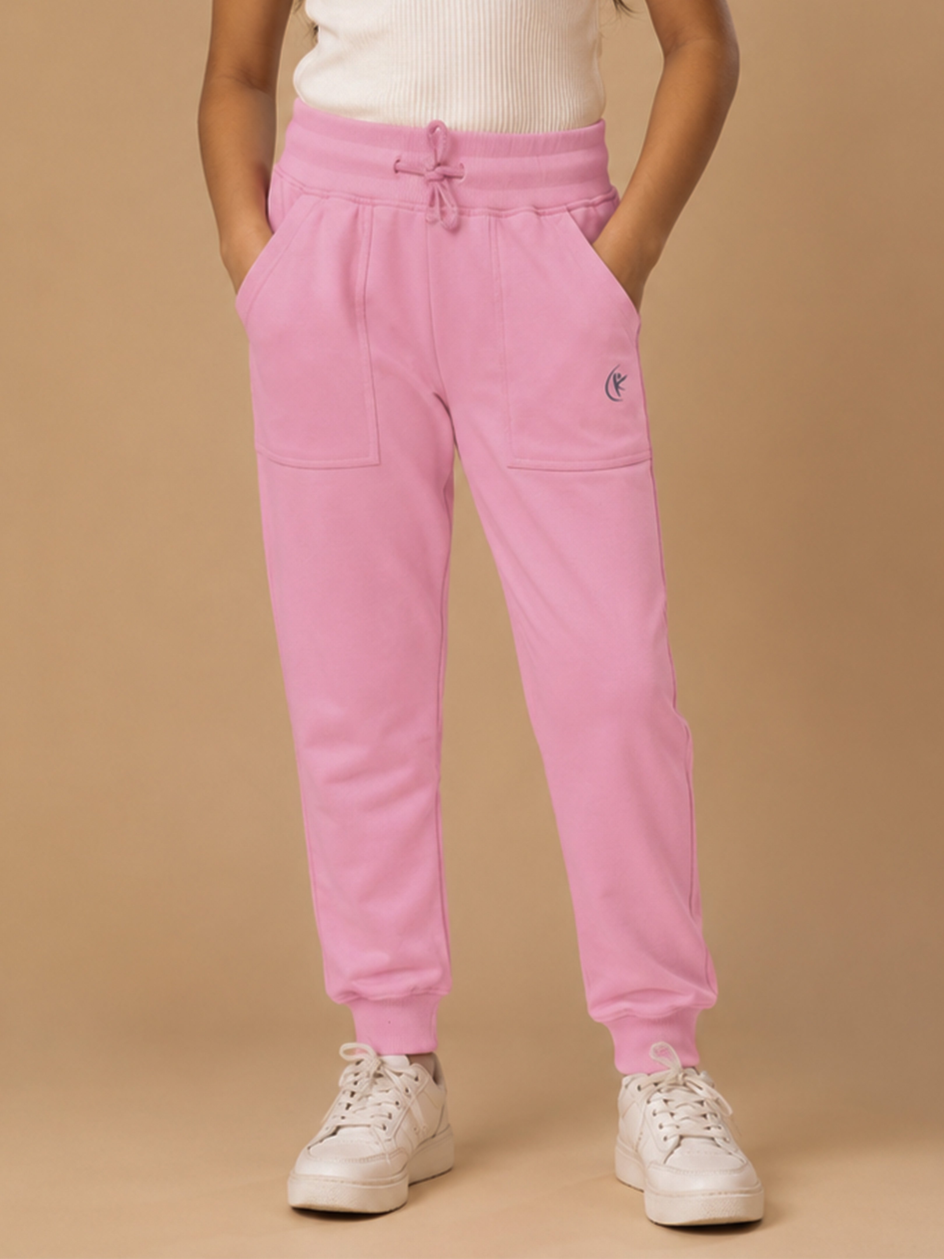 Kiddopanti Boys & Girls Cotton Fleece Solid Track Pant