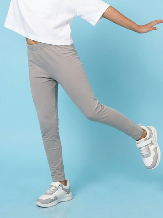 Kiddopanti Girls Cotton Spandex Solid Legging