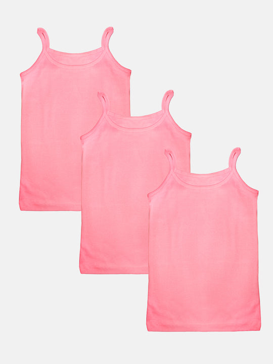 Girls Solid Camisole Pack Of 3