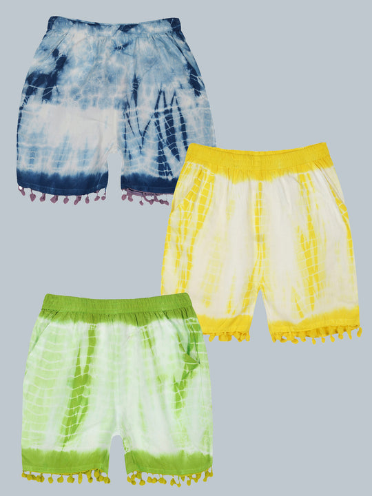 Girls Tie & Dye Shorts Pack of 3