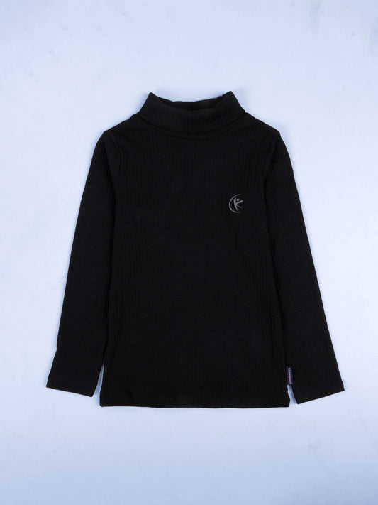 Unisex Cotton Spandex Skivvy Neck Full Sleeve Tee