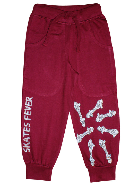 Boys Cotton Track Pants with print