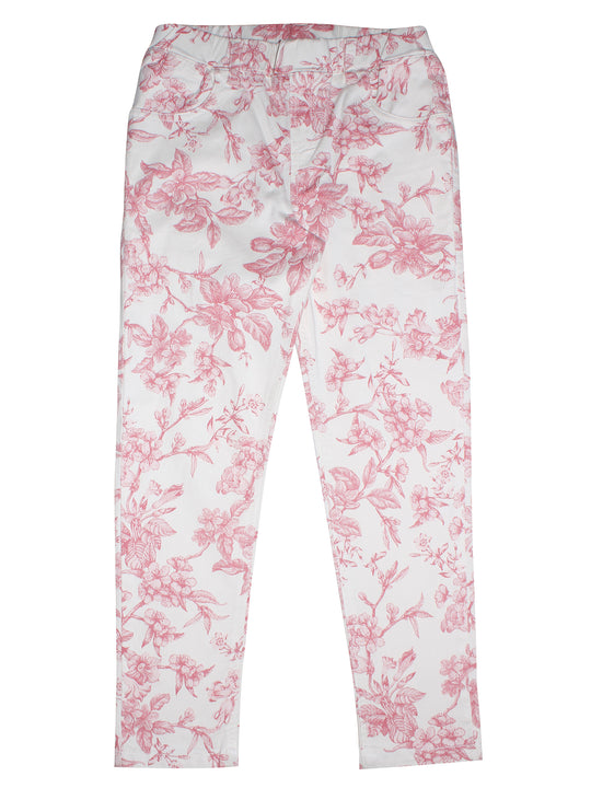 Girls Cotton Jeggings with print