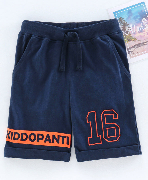Boys Pull on Shorts with roll up hem & applique