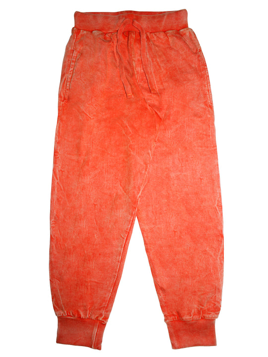 Boys Looper knit Over Dye Track Pant With Rag Wash