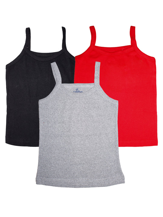 Girls Cotton Tank Top- Pack of 3