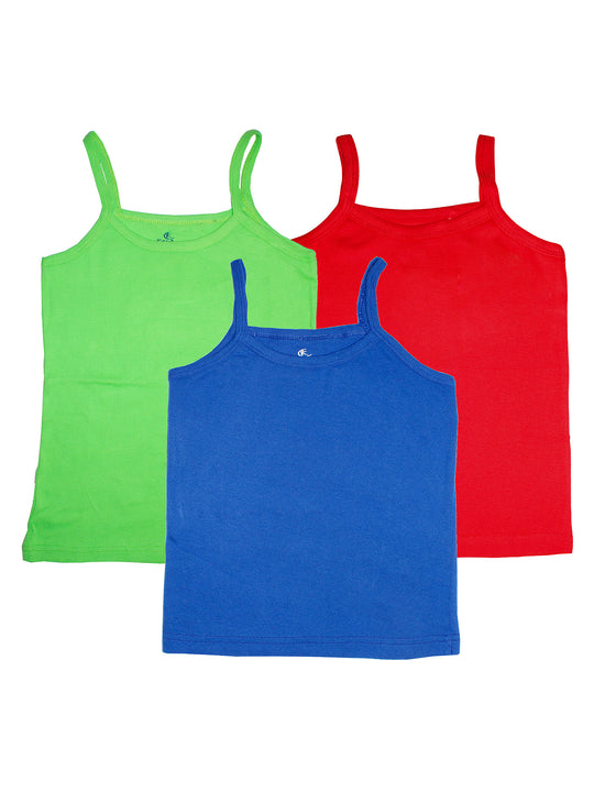 Girls Cotton Tank Top- Pack of 3