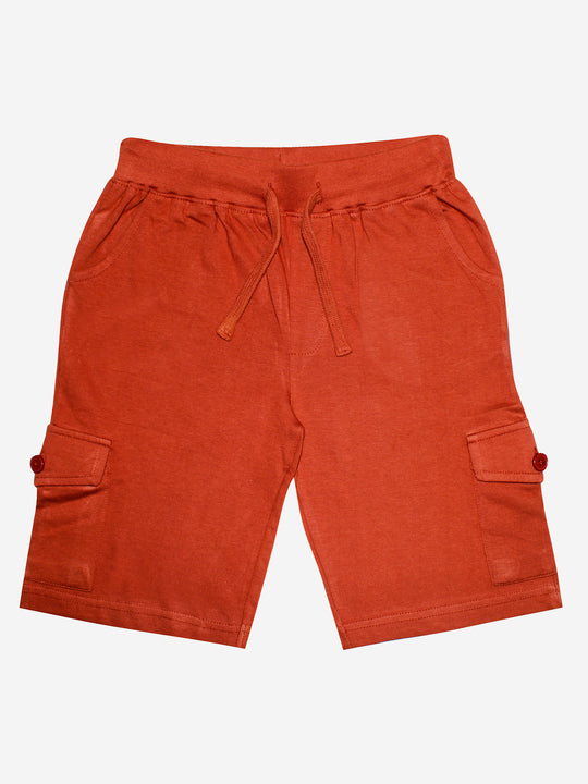 Boys Knee Length Cotton Jersey Cargo Shorts