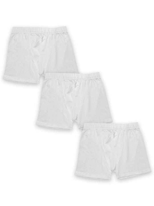 Boys Solid Boxer Shorts Pack of 3