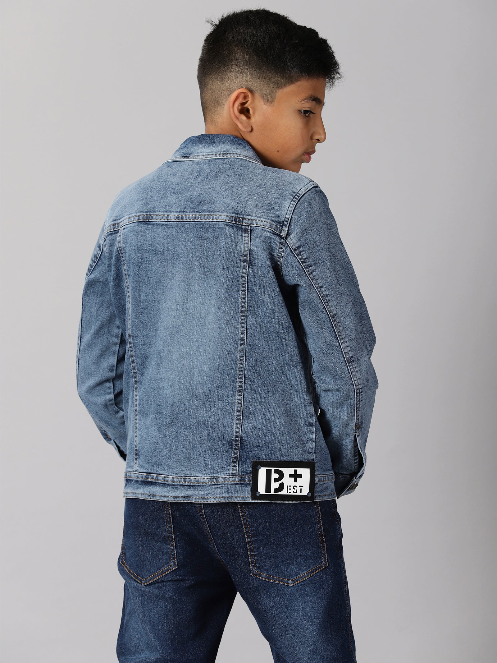 Buy Abolai Baby Boys' Basic Denim Jacket Hoodie Button Down Jeans Jacket  Top, Style2 Blue, 3T at Amazon.in