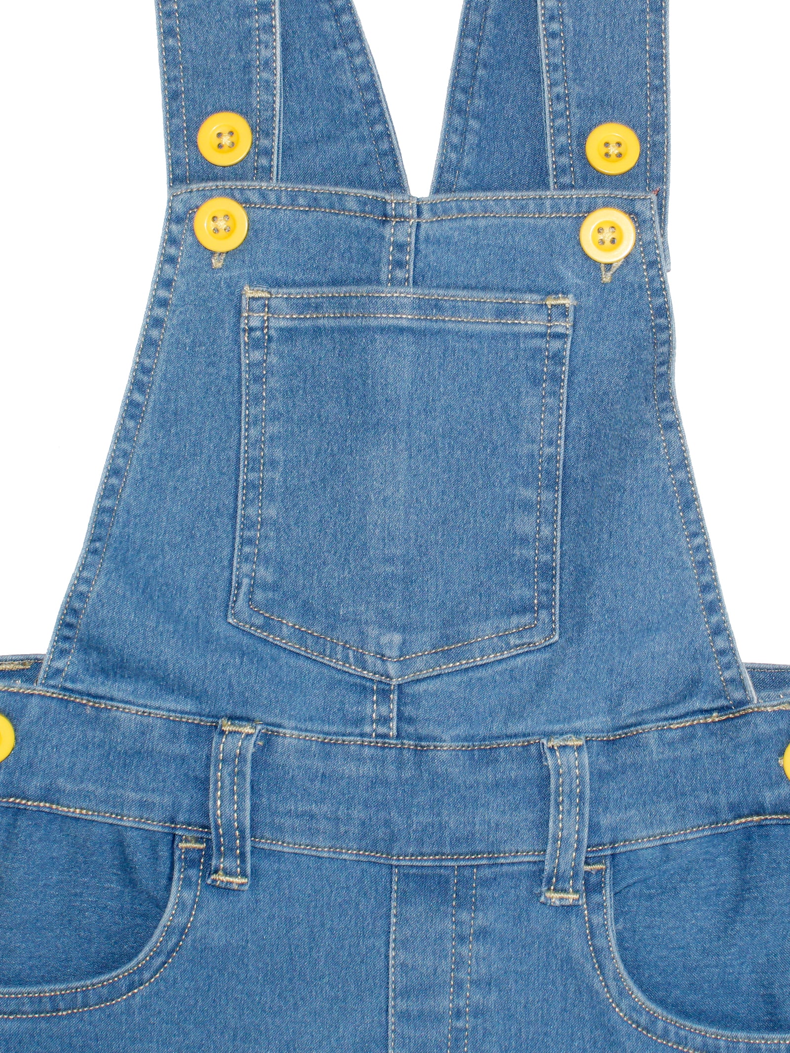 Kiddopanti Boys Denim Woven Solid Dungaree Pant