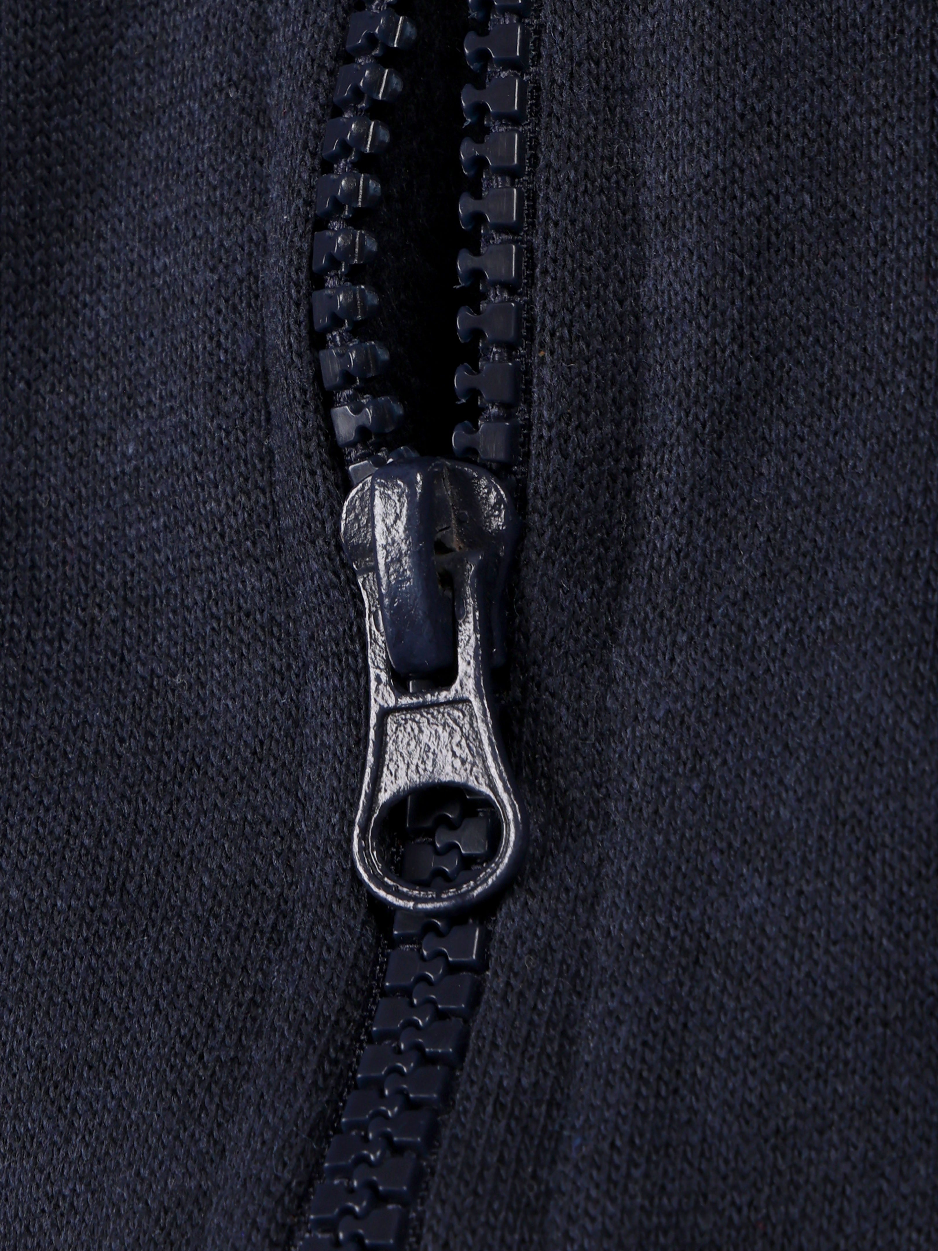 Solid Full Sleeve Zip Front Open Hooded Sweatshirt