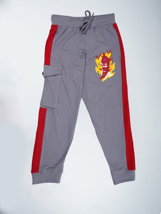 Boys Cotton Chilli Printed Cargo Track Pant