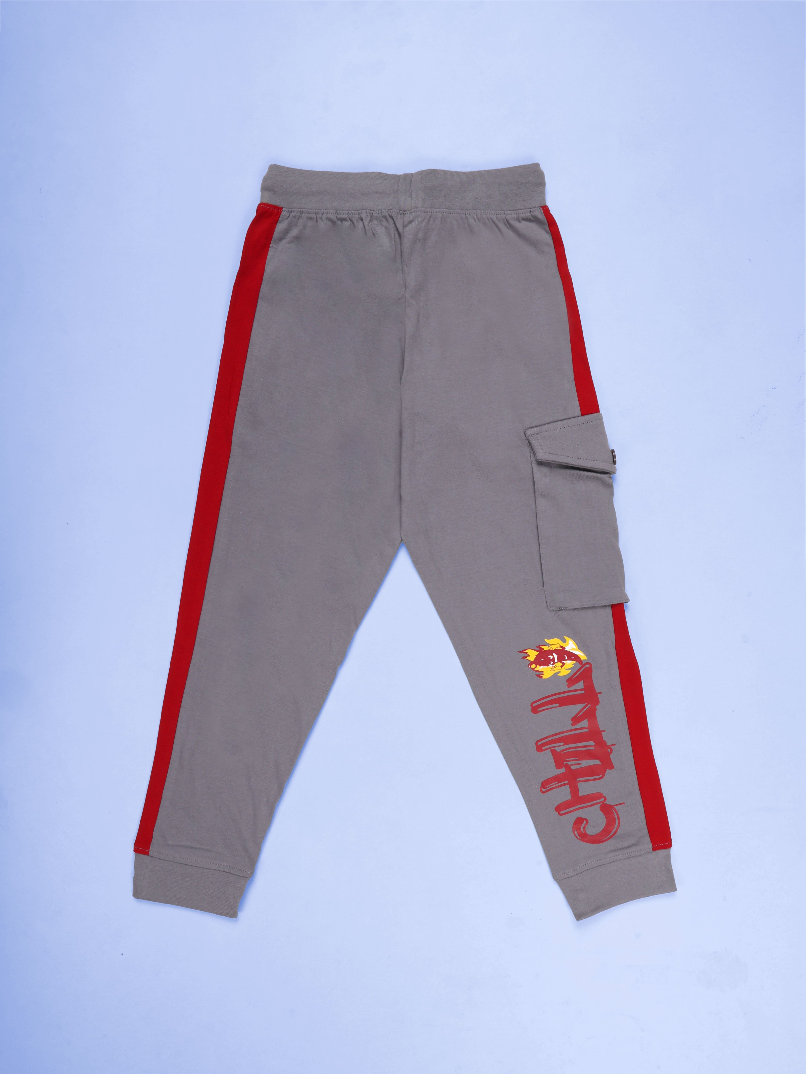 Boys Cotton Chilli Printed Cargo Track Pant