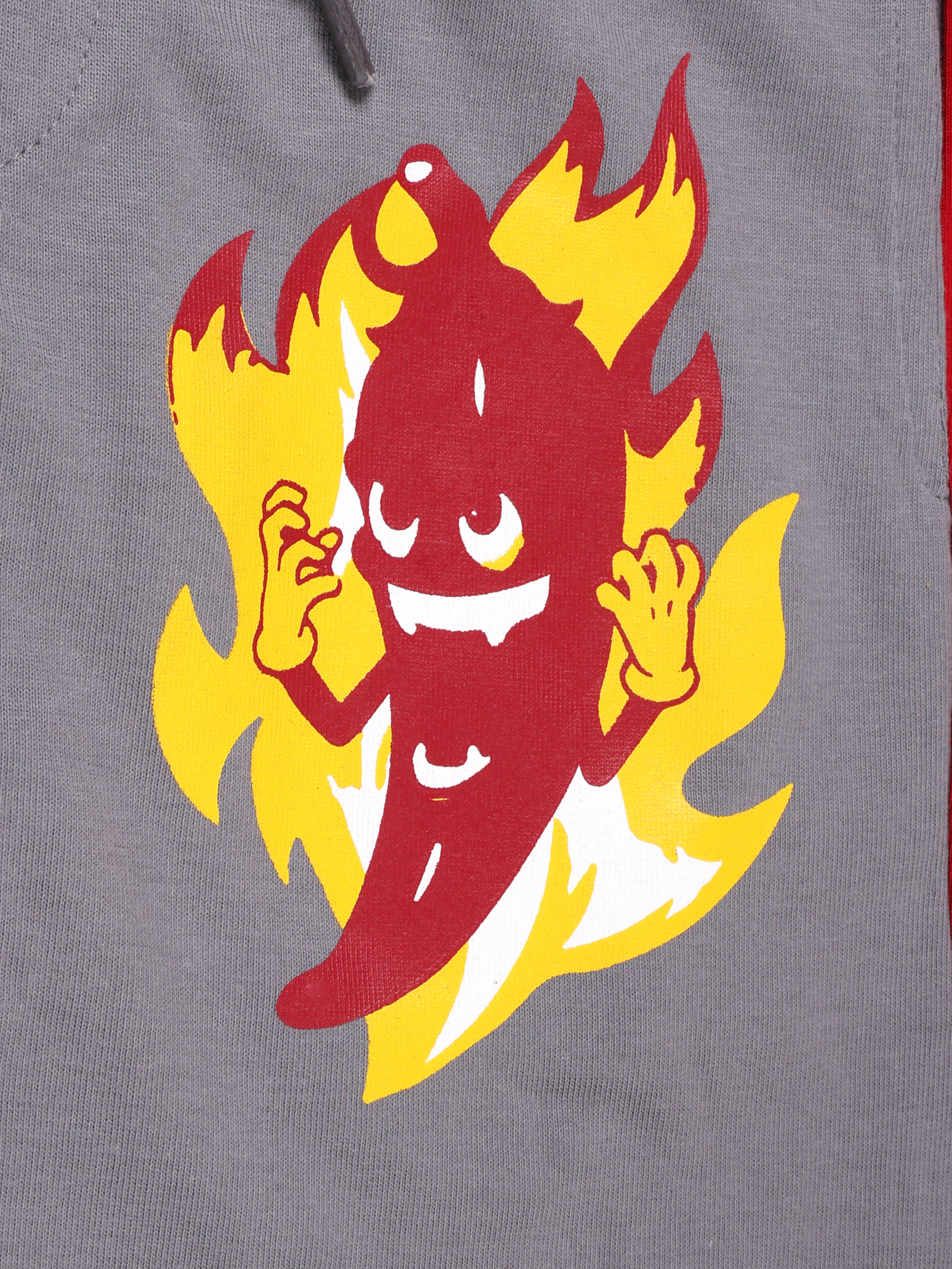 Boys Cotton Chilli Printed Cargo Track Pant