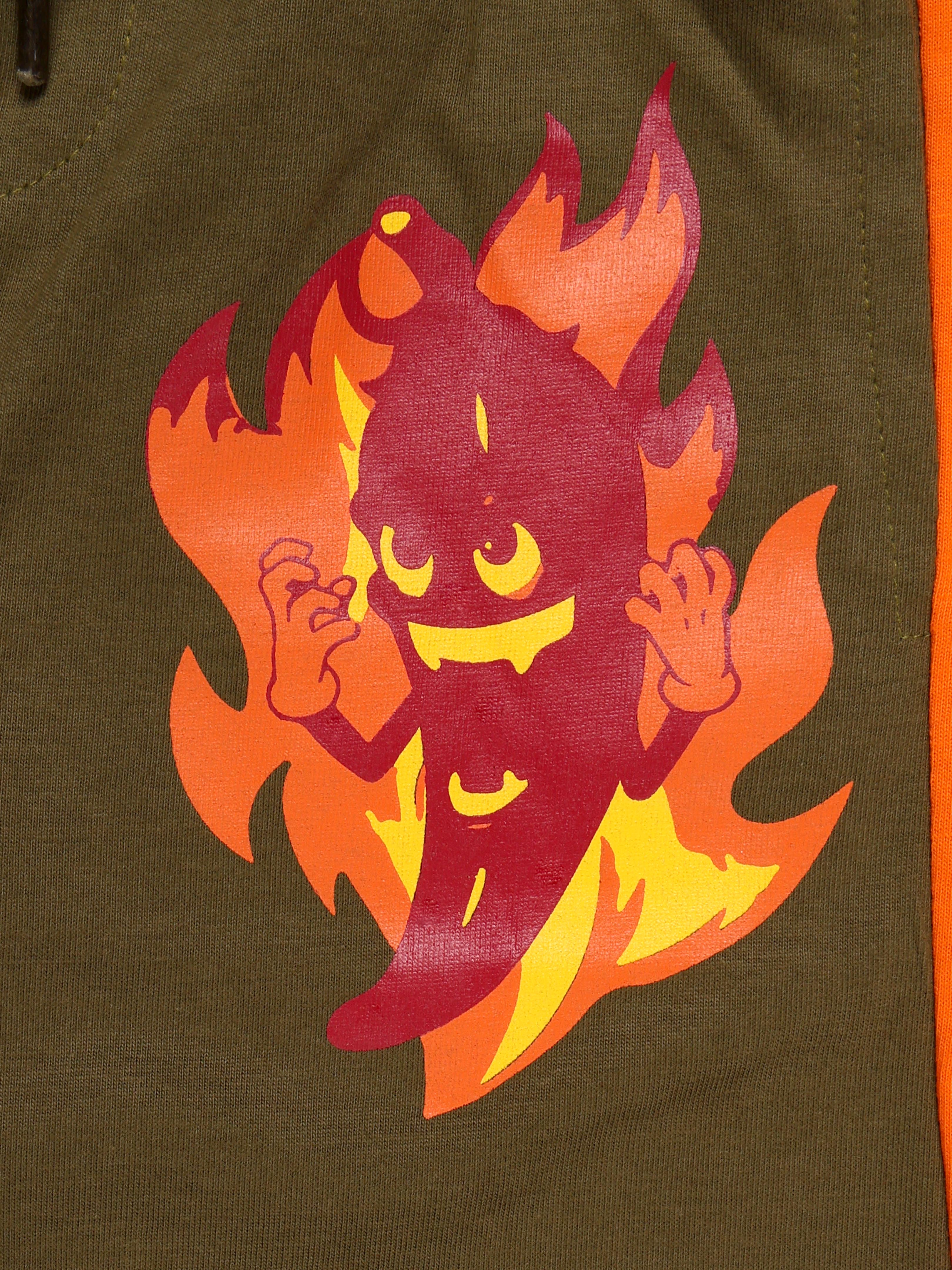 Boys Cotton Chilli Printed Cargo Track Pant