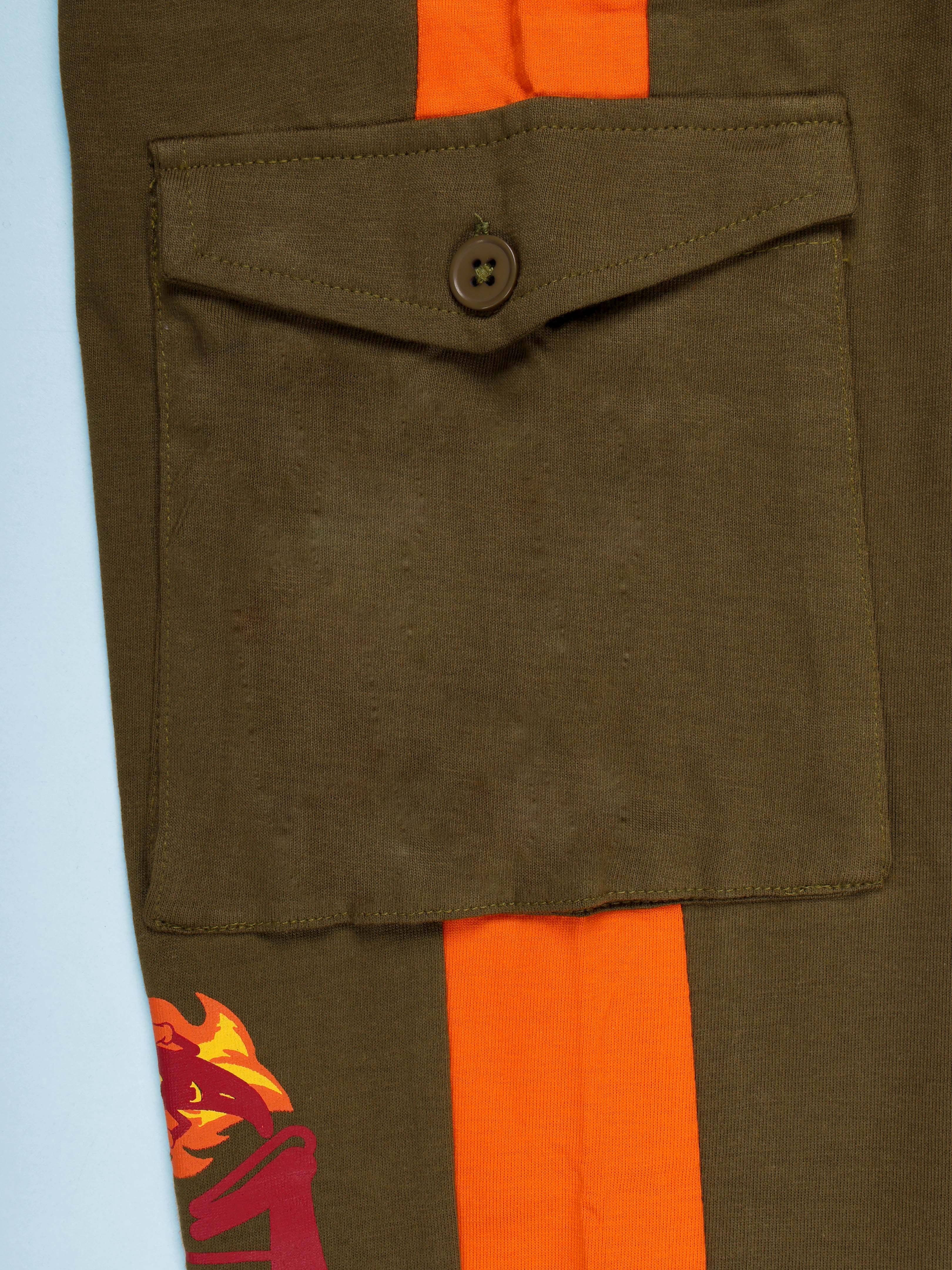 Boys Cotton Chilli Printed Cargo Track Pant