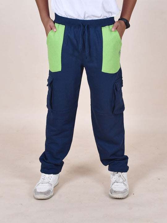 Boys Fleece Pocket Detailed Cargo Track Pants