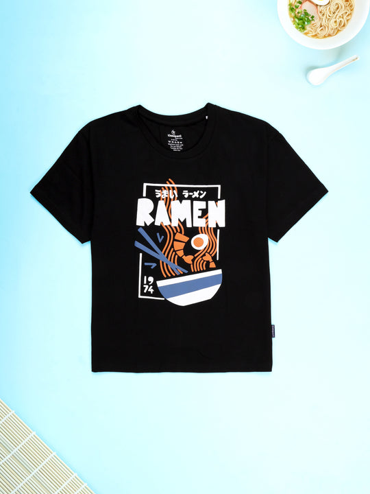 Boys Printed Over Sized Round Neck Tee