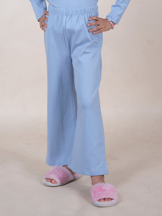 Girls Cotton Solid Pajama