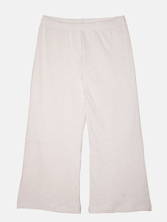 Girls Cotton Solid Wide Leg Pyjama Pant