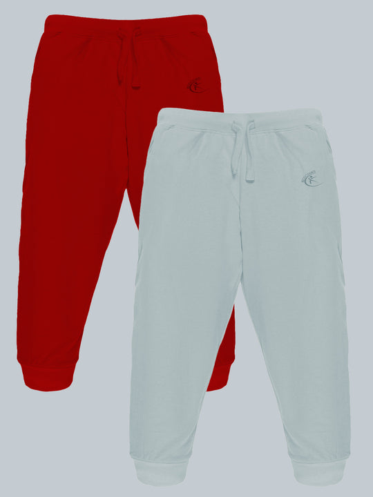 Pack of 2 Unisex Cotton Solid Track Pants