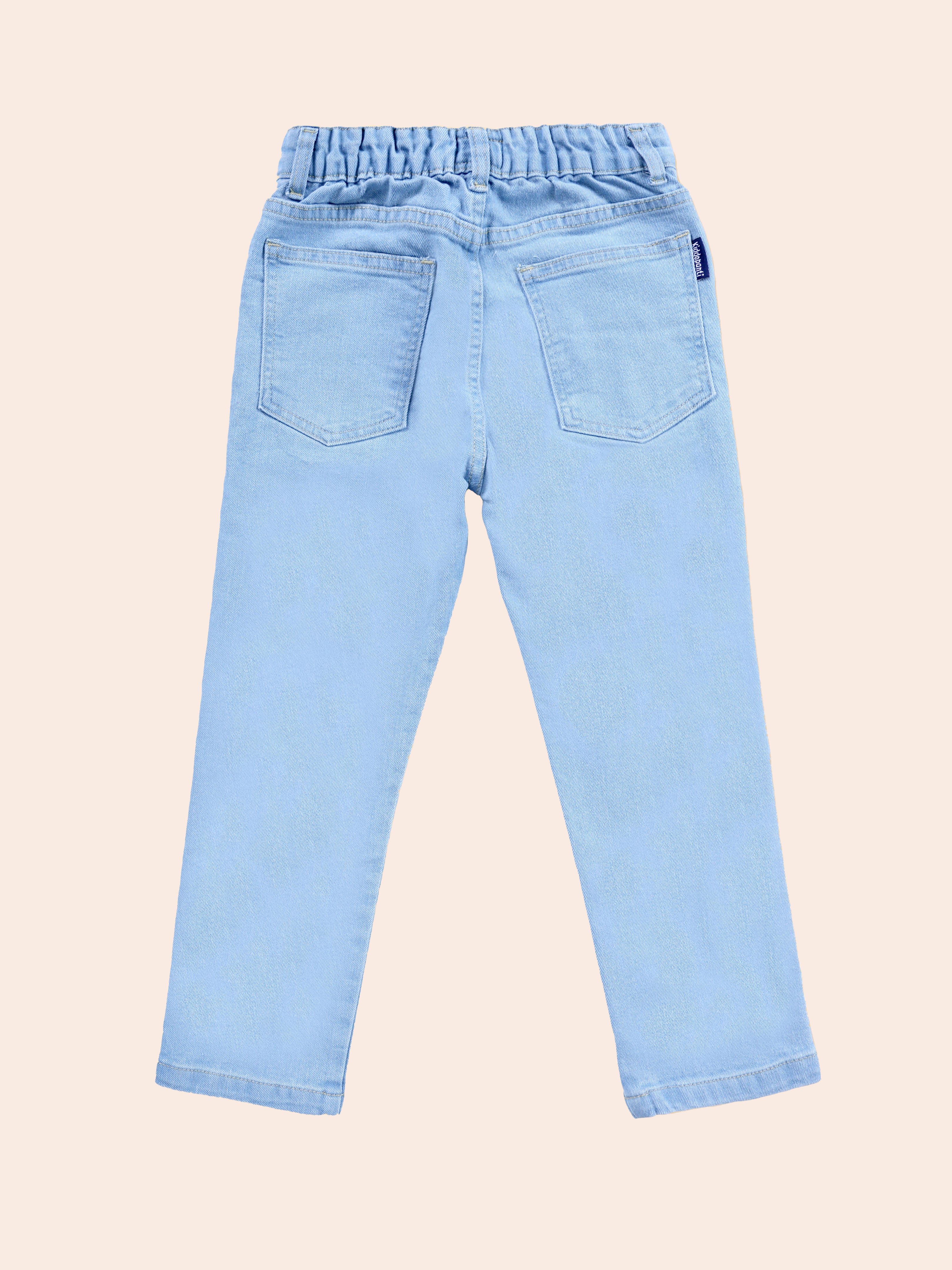 Boys Rayon Printed Short Kurta With Denim Woven Regular Fit Jeans Set