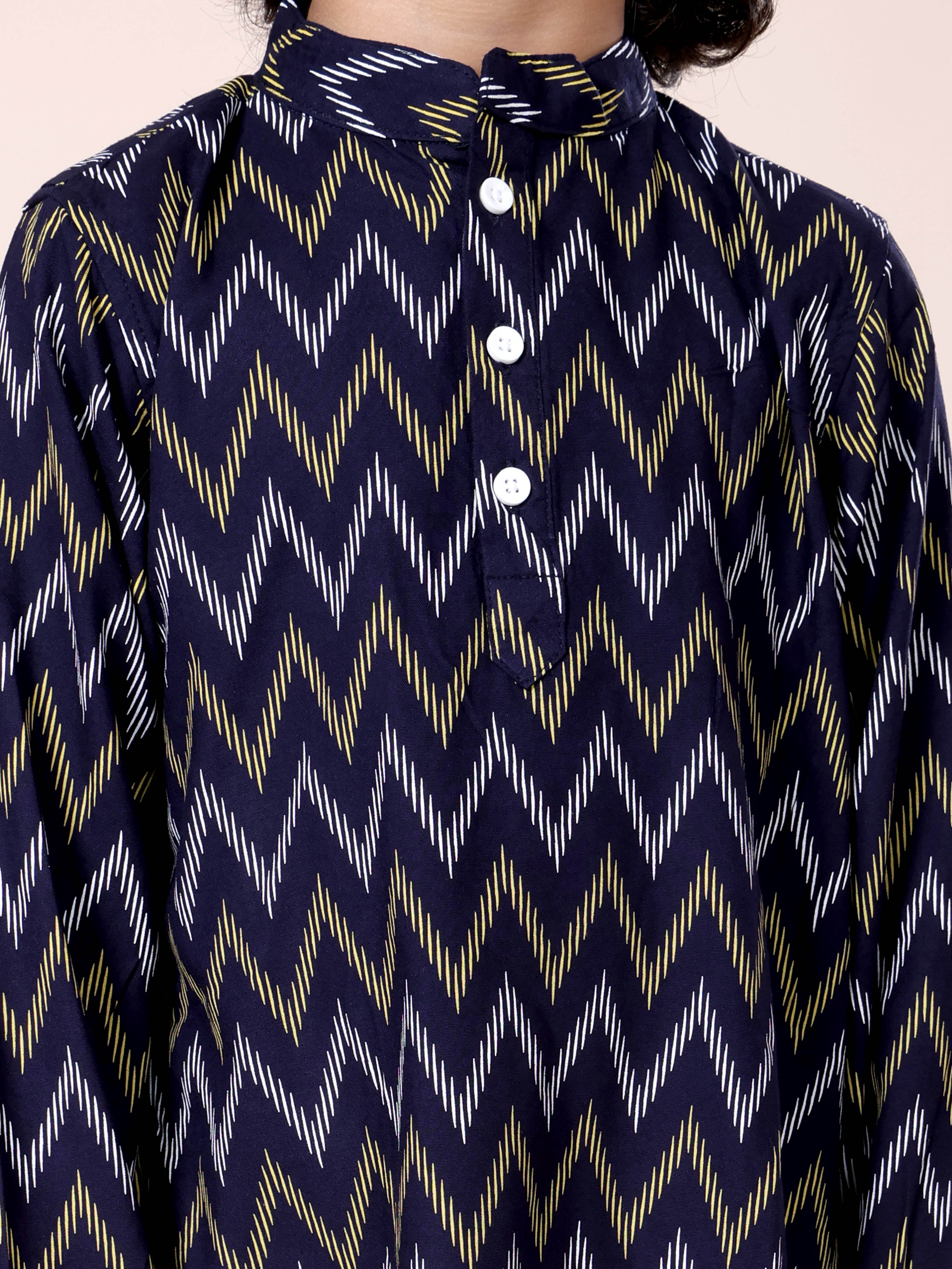 Kiddopanti Boys Ethnic Wear Printed Short Kurta