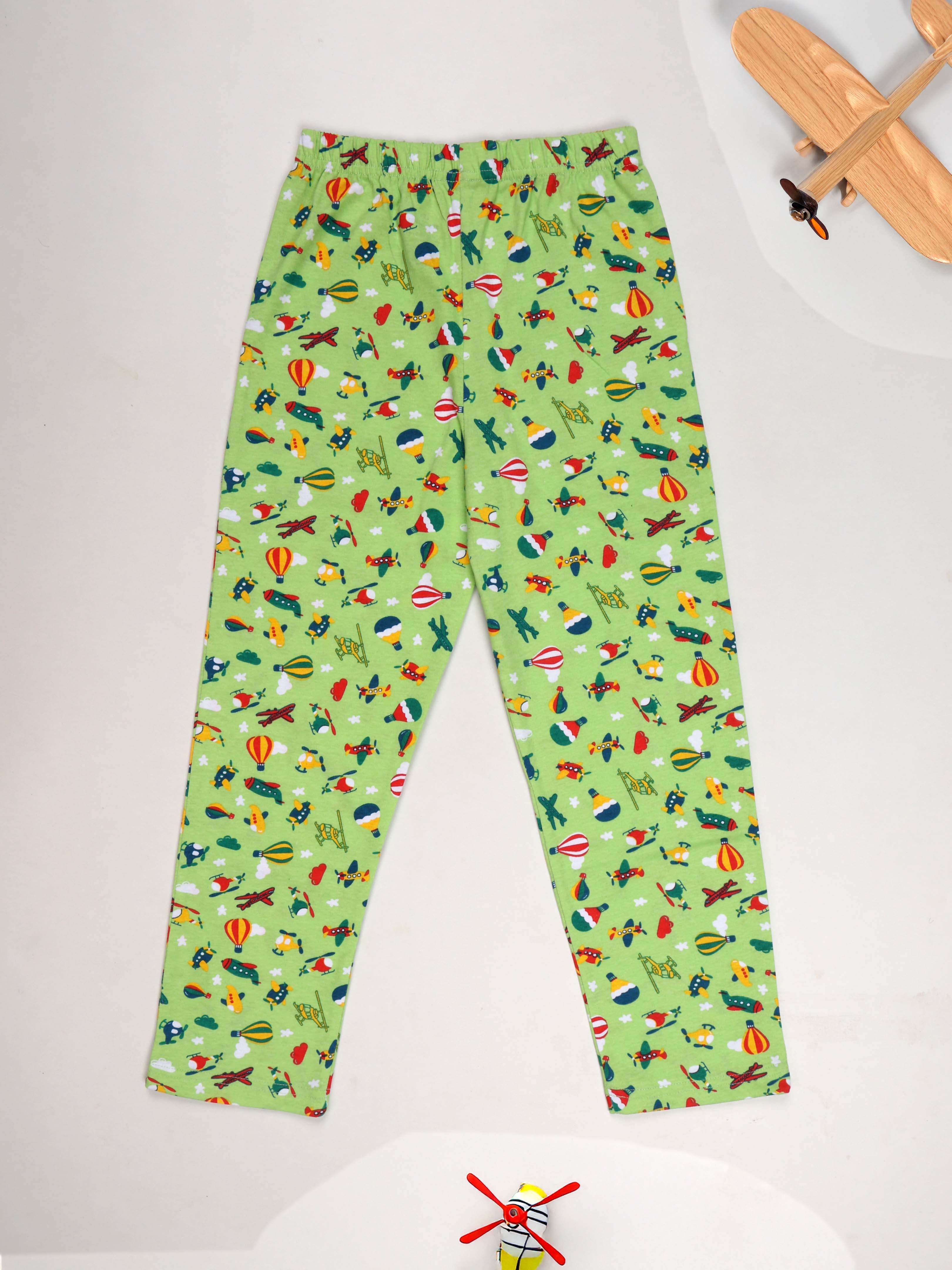 Boys Cotton All-Over Printed Pyjama Pant With Single Pocket