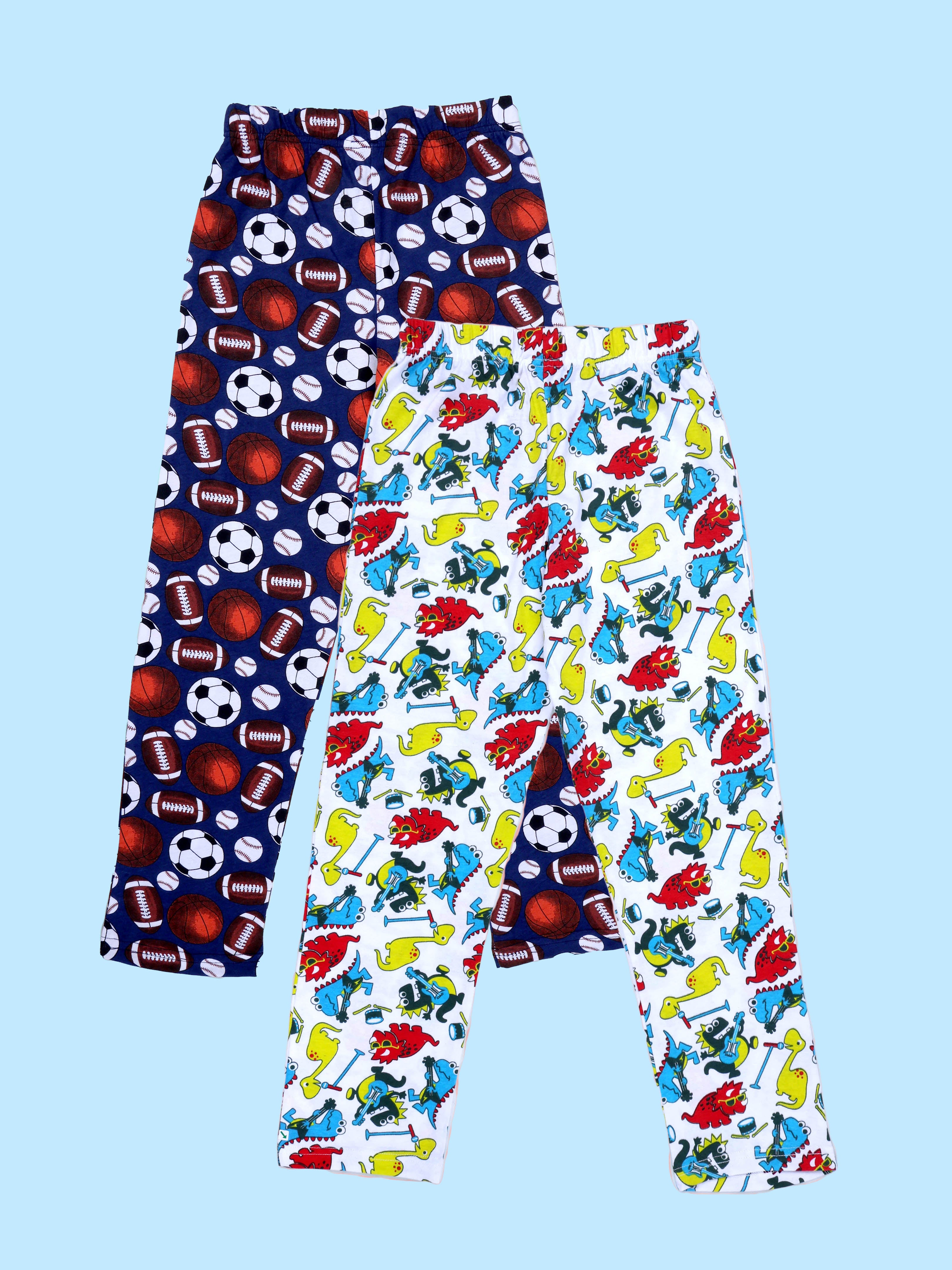 KiddoPanti Boys Cotton All-Over Printed Pyjama Pant With Single Pocket Pack of 2