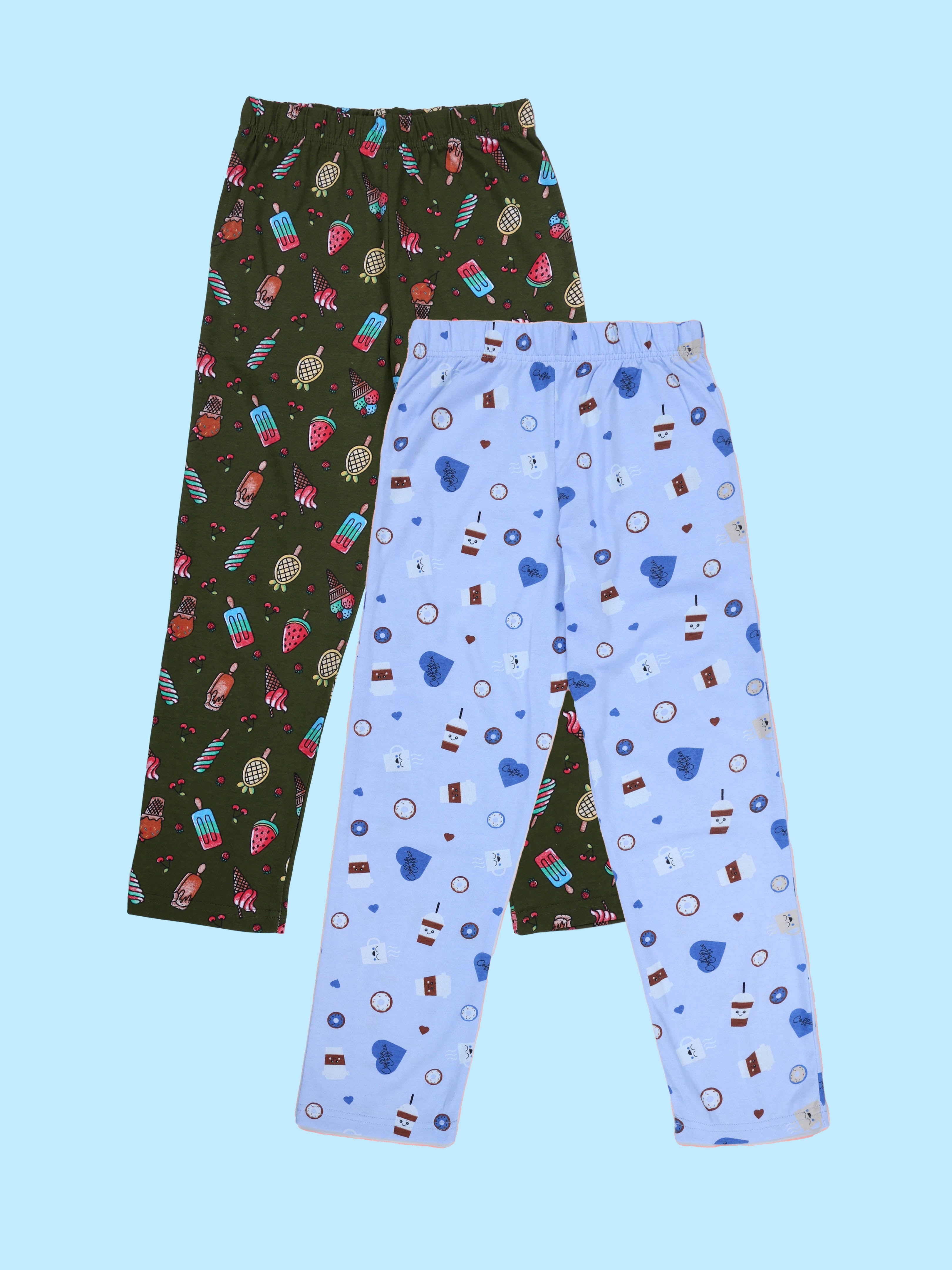 KiddoPanti Boys Cotton All-Over Printed Pyjama Pant With Single Pocket Pack of 2