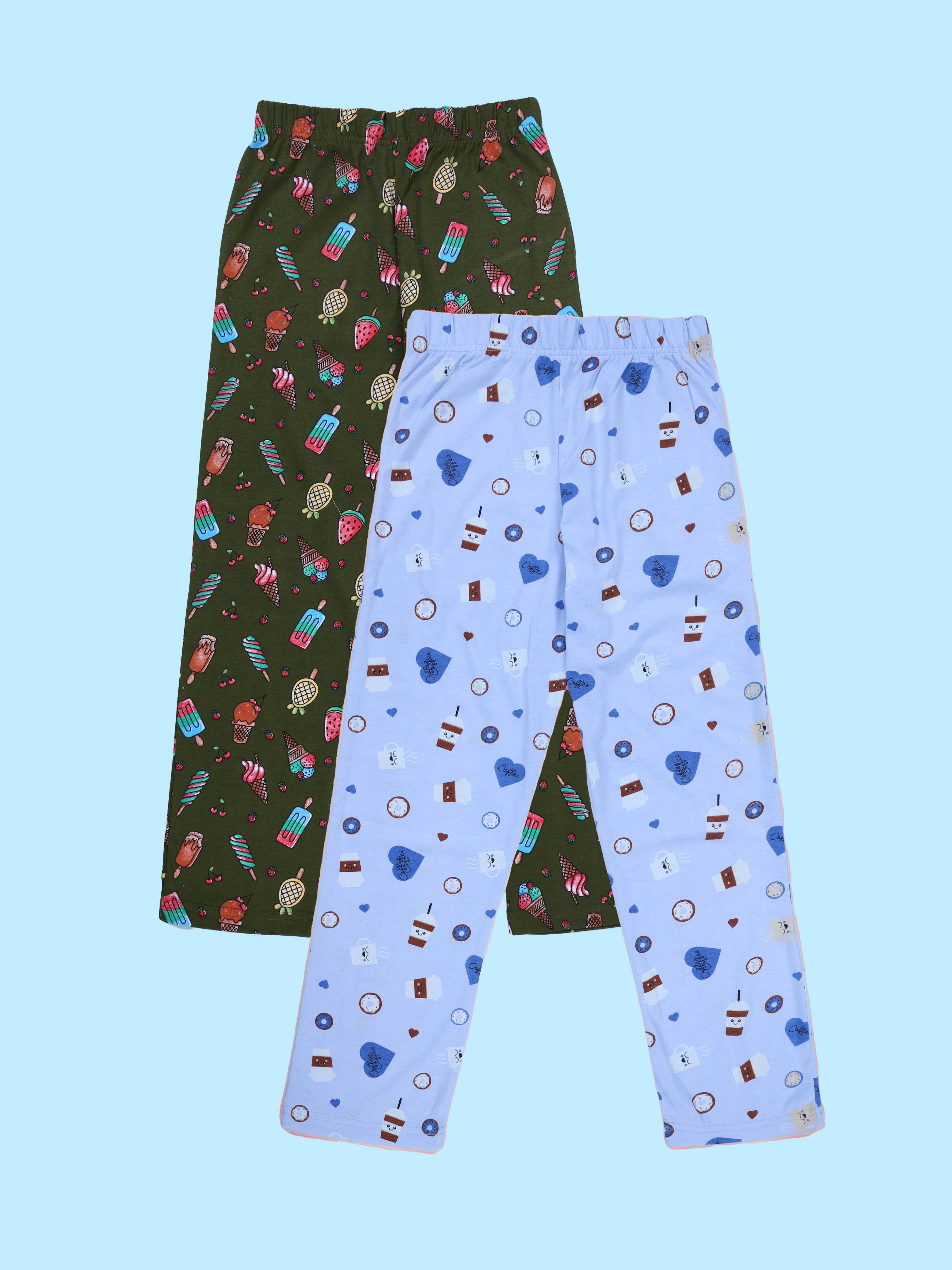 KiddoPanti Boys Cotton All-Over Printed Pyjama Pant With Single Pocket Pack of 2