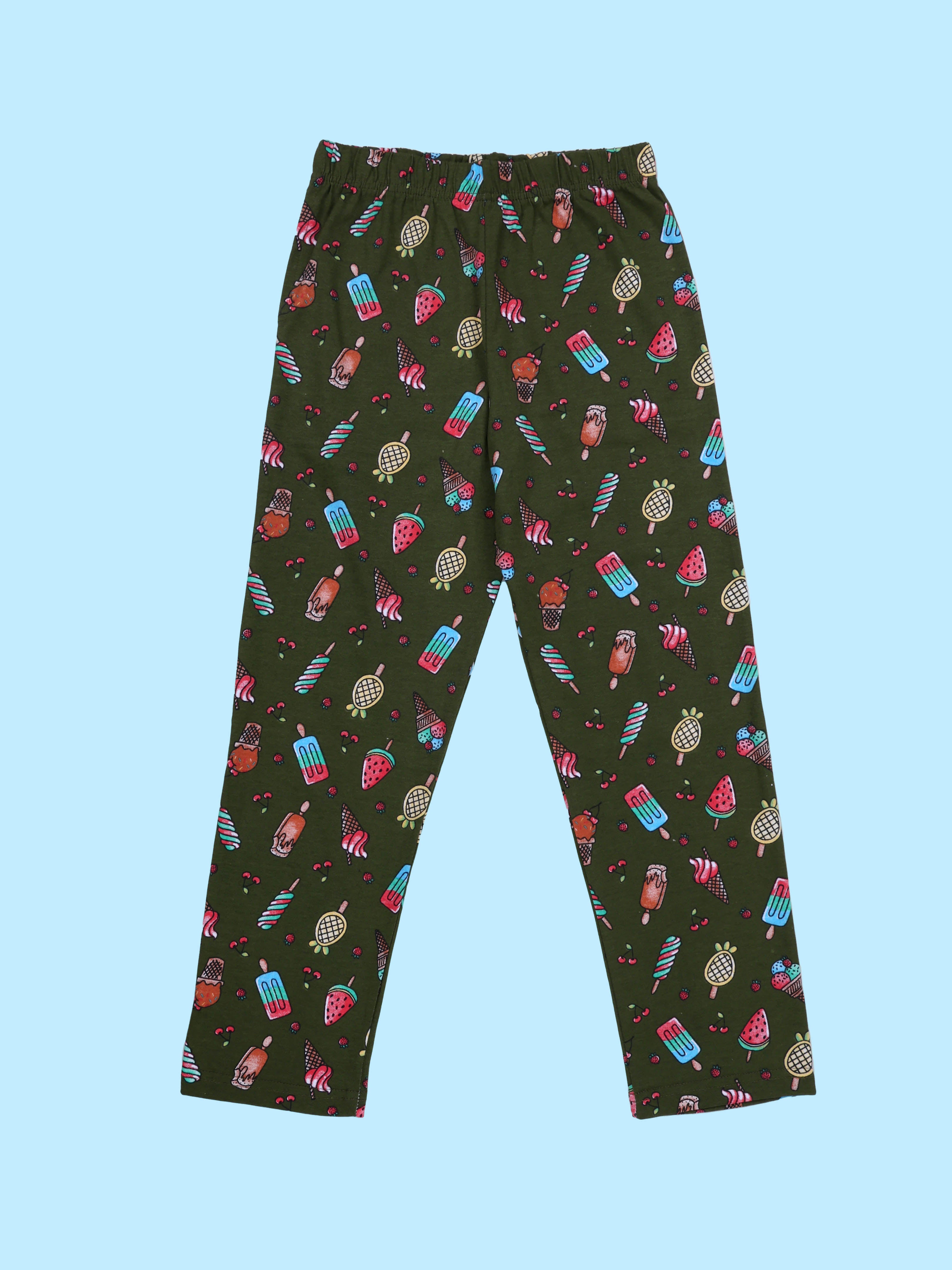 KiddoPanti Boys Cotton All-Over Printed Pyjama Pant With Single Pocket Pack of 2
