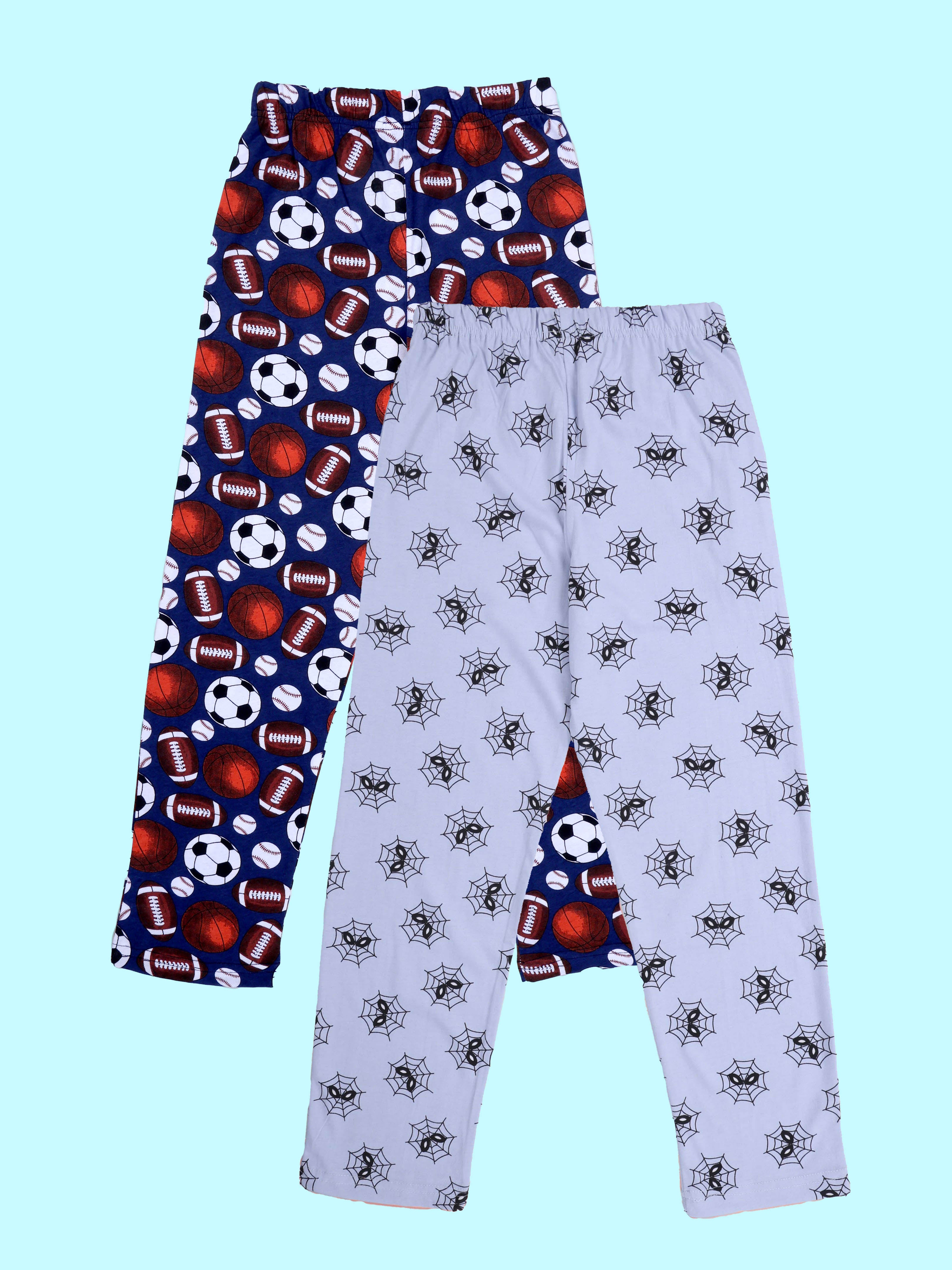 KiddoPanti Boys Cotton All-Over Printed Pyjama Pant With Single Pocket Pack of 2