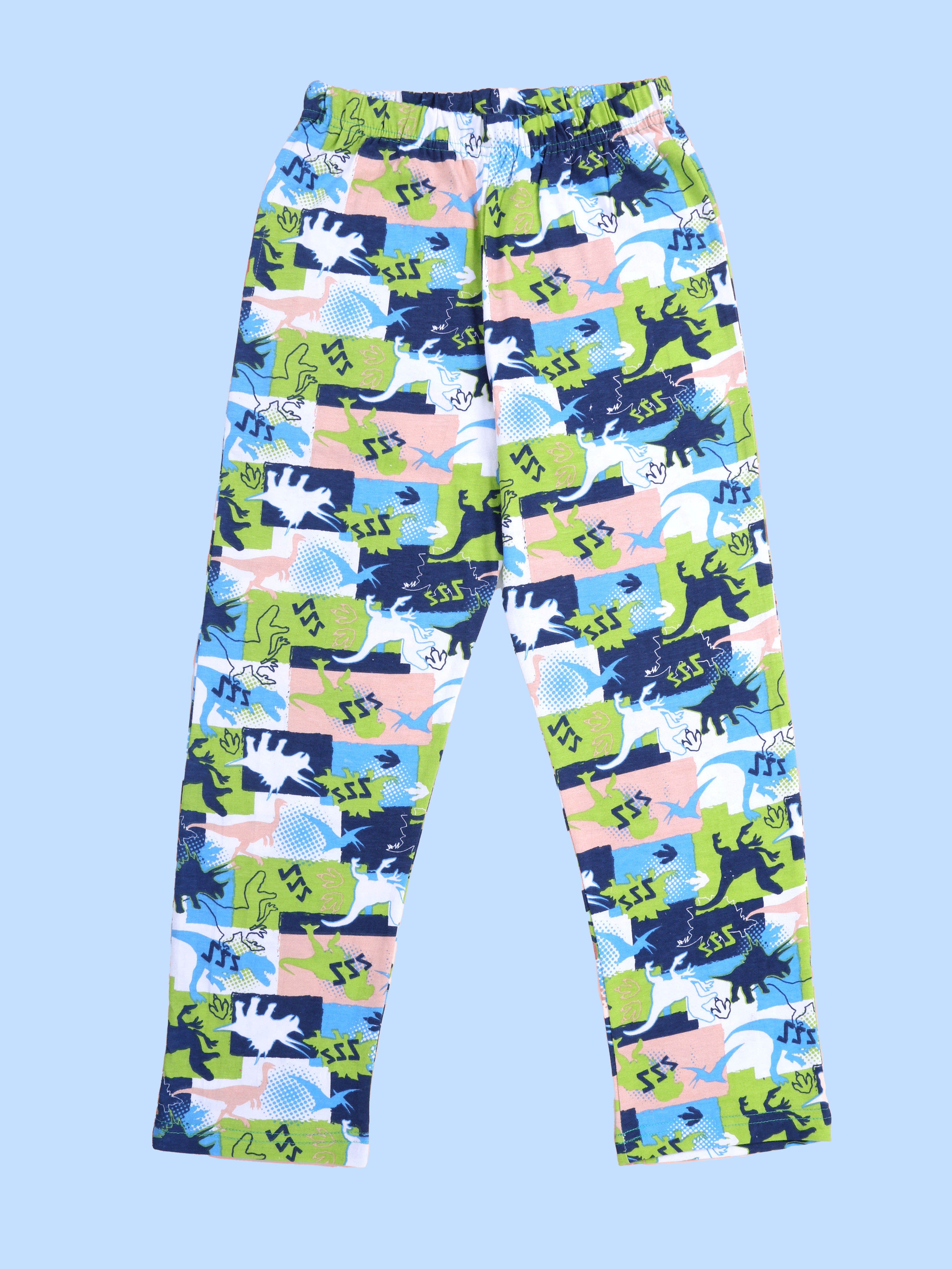 KiddoPanti Boys Cotton All-Over Printed Pyjama Pant With Single Pocket Pack of 2