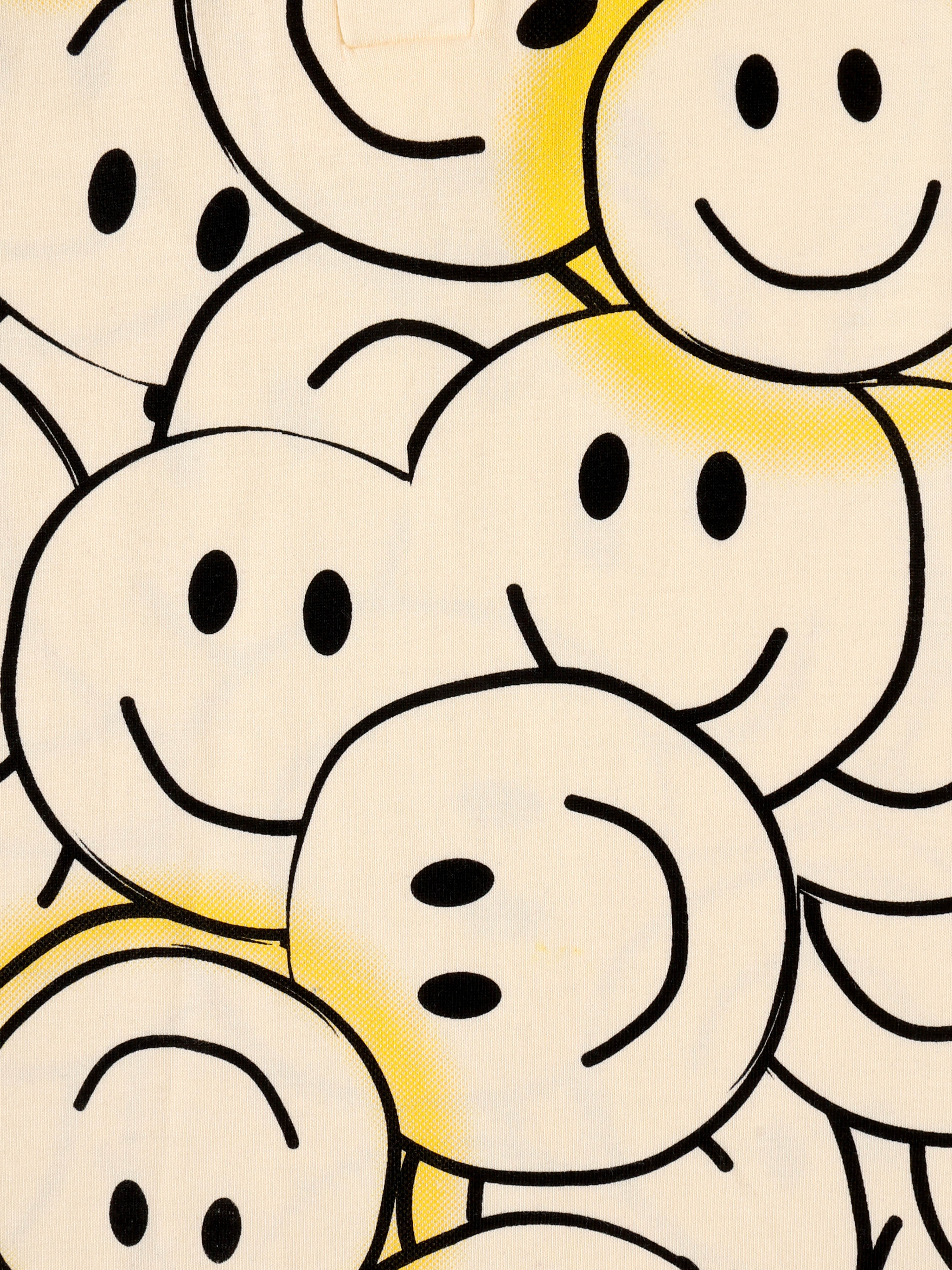 Kiddopanti Boys Smiley AOP Printed Polo Tee & Regular Fit Denim Pant Coorde Set