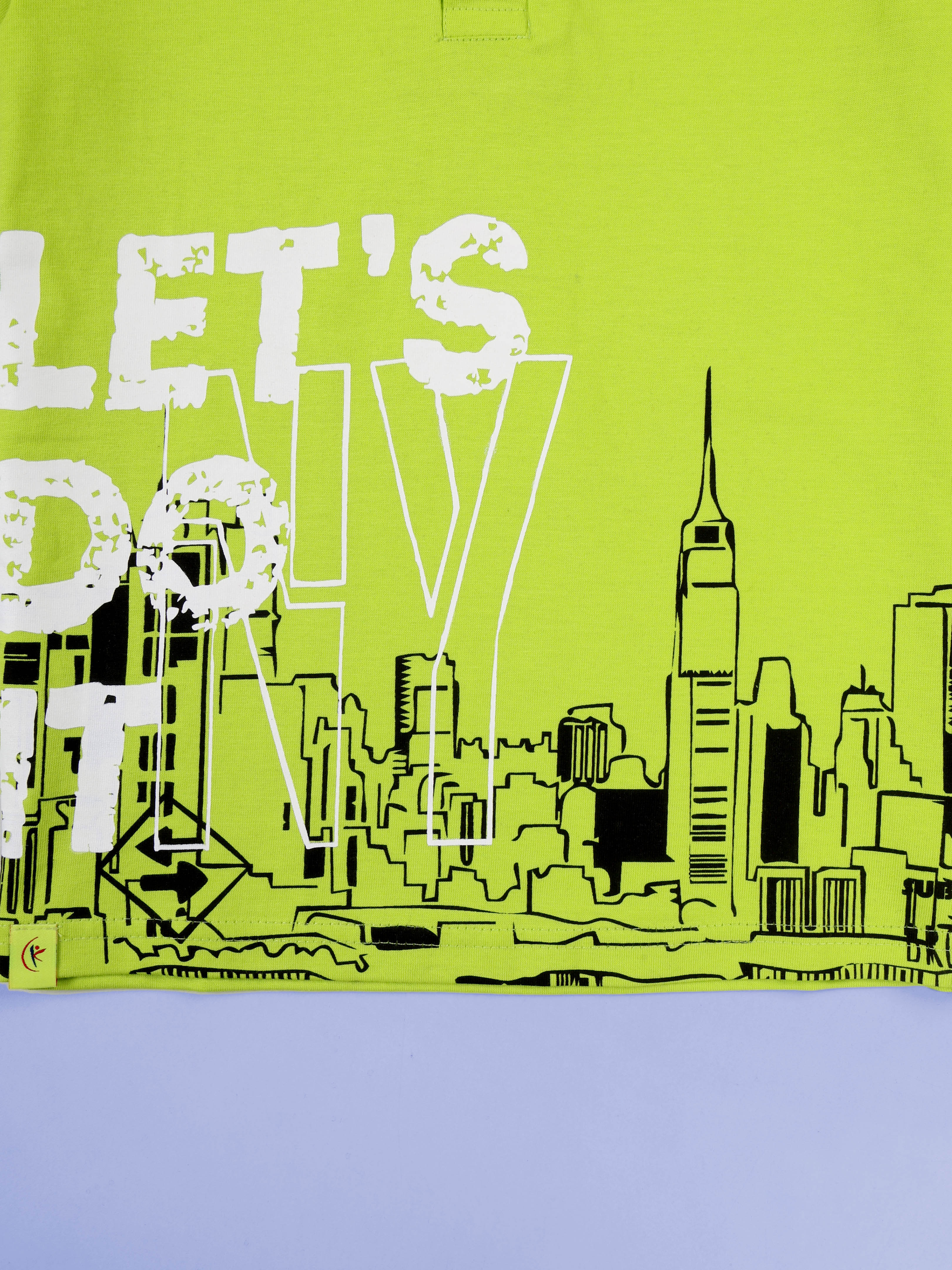 Kiddopanti Boys Printed Polo Tee & Denim Straight Fit Jeans Pant Co Ord Set