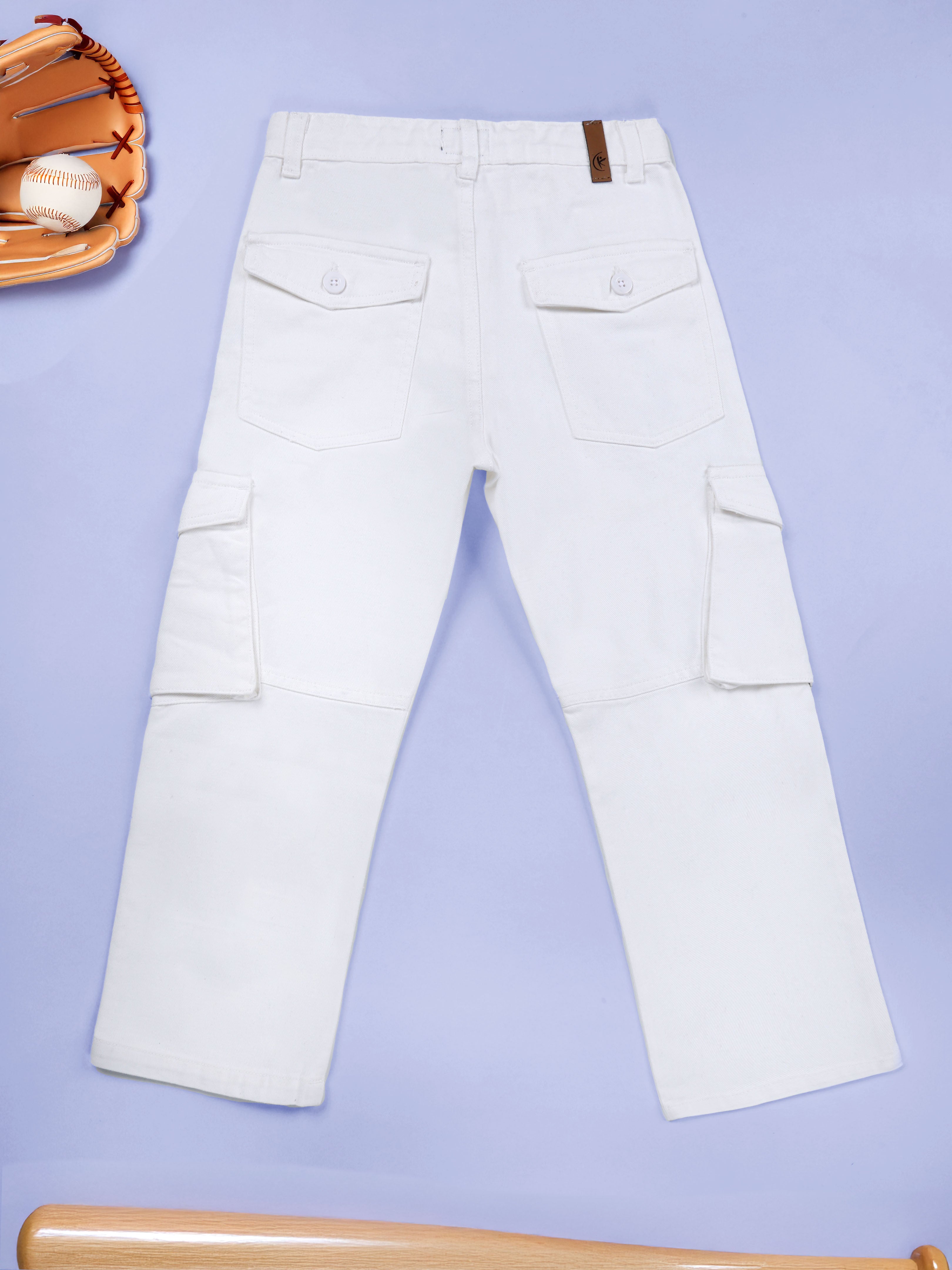 Kiddopanti Boys Printed Polo Tee & Denim Straight Fit Jeans Pant Co Ord Set