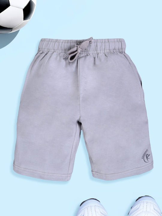 Kiddopanti Boys Cotton Knit Solid Knee length Basic Short