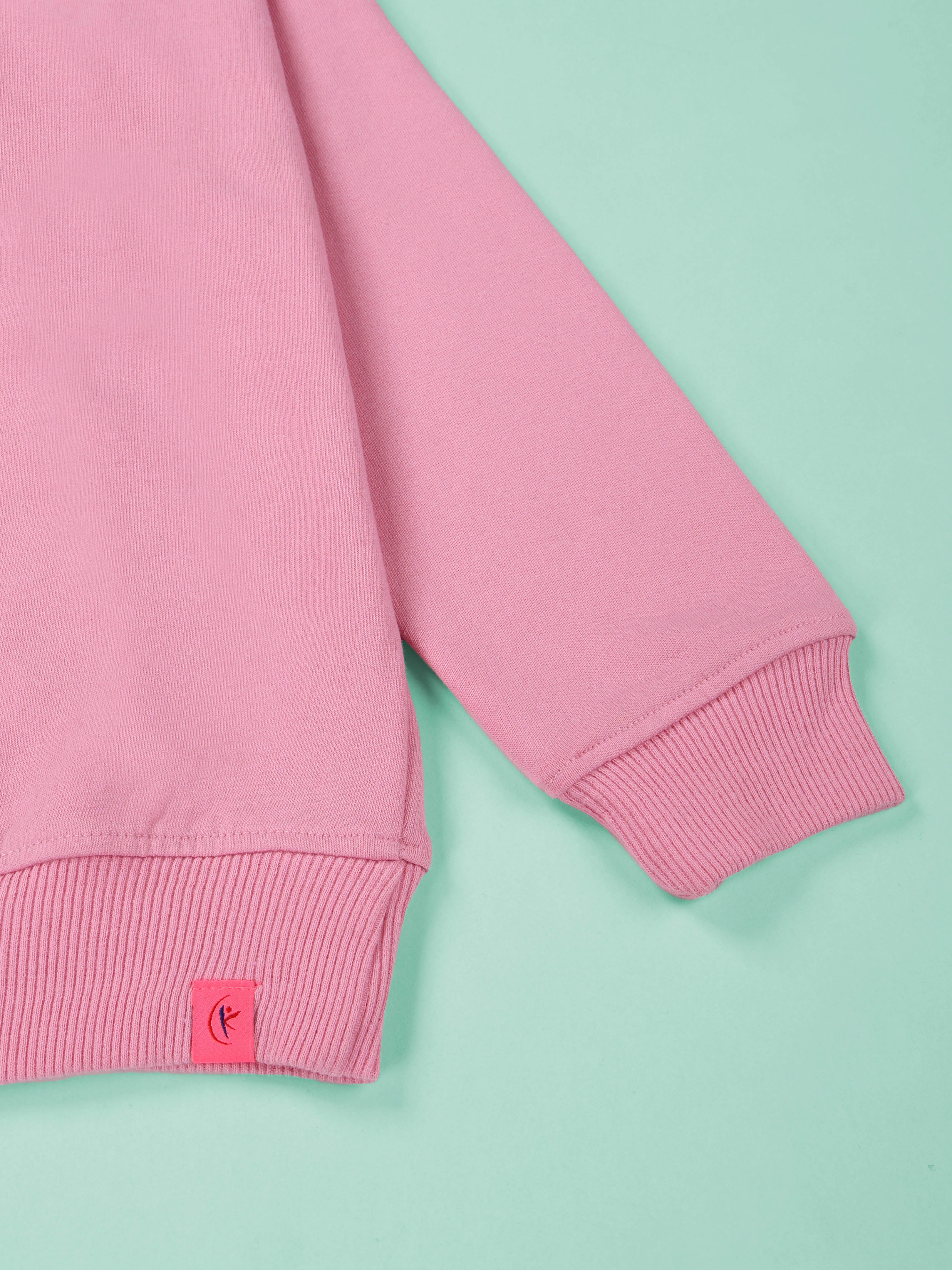 Kiddopanti Boys Solid Fleece Round Neck Sweatshirt