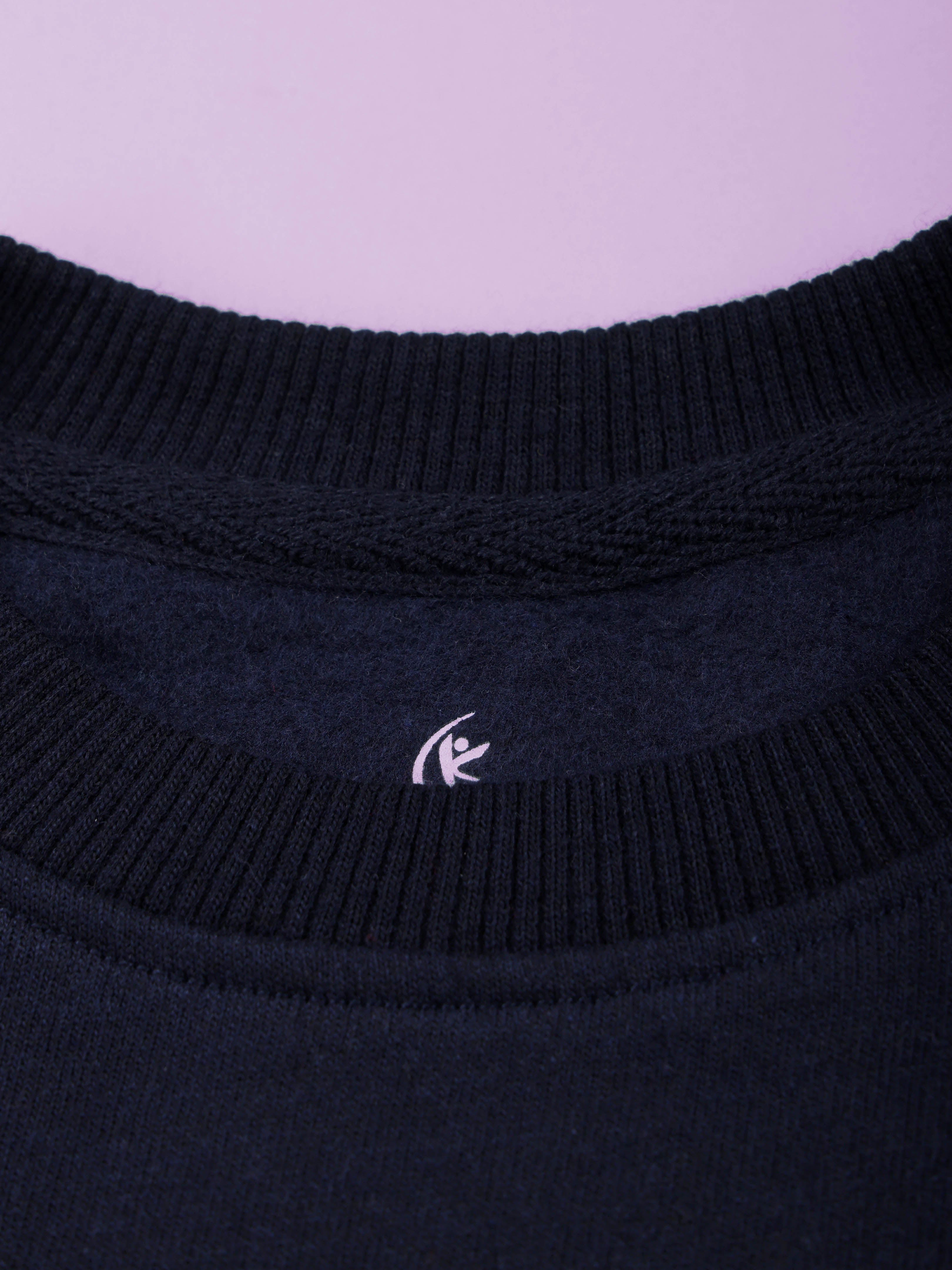 Kiddopanti Boys Solid Fleece Round Neck Sweatshirt