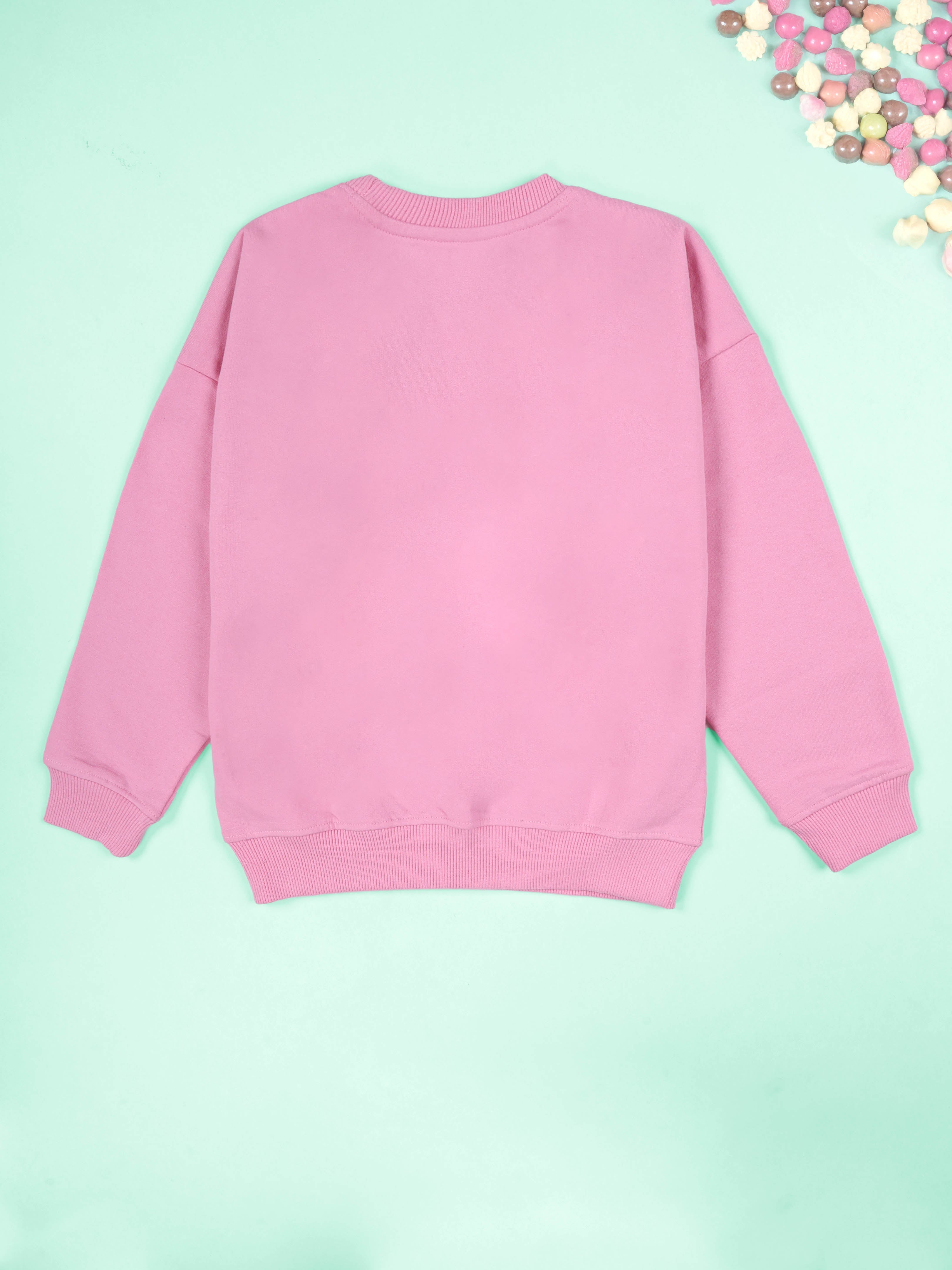 Kiddopanti Boys Solid Fleece Round Neck Sweatshirt