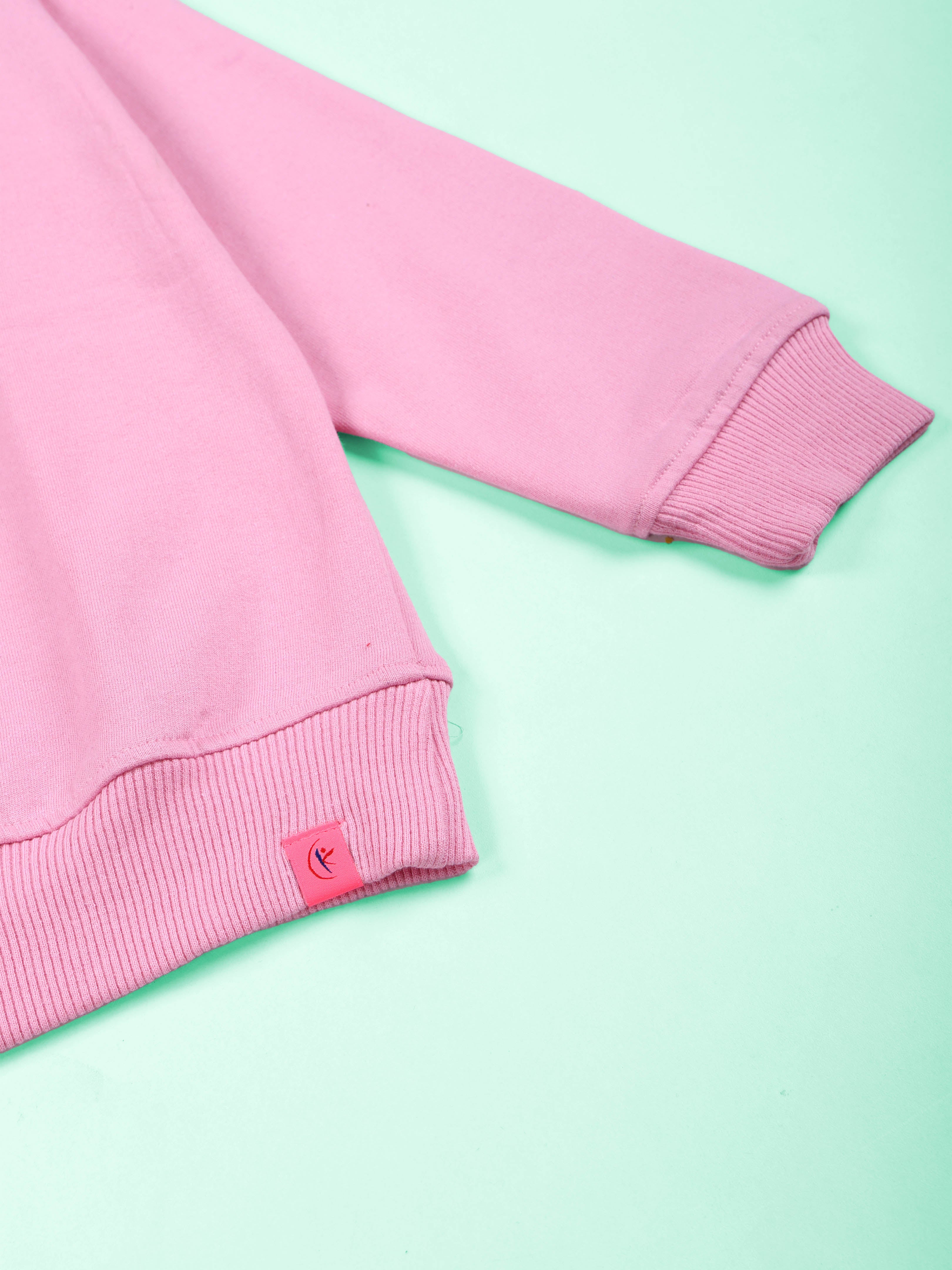 Kiddopanti Boys Solid Fleece Round Neck Sweatshirt