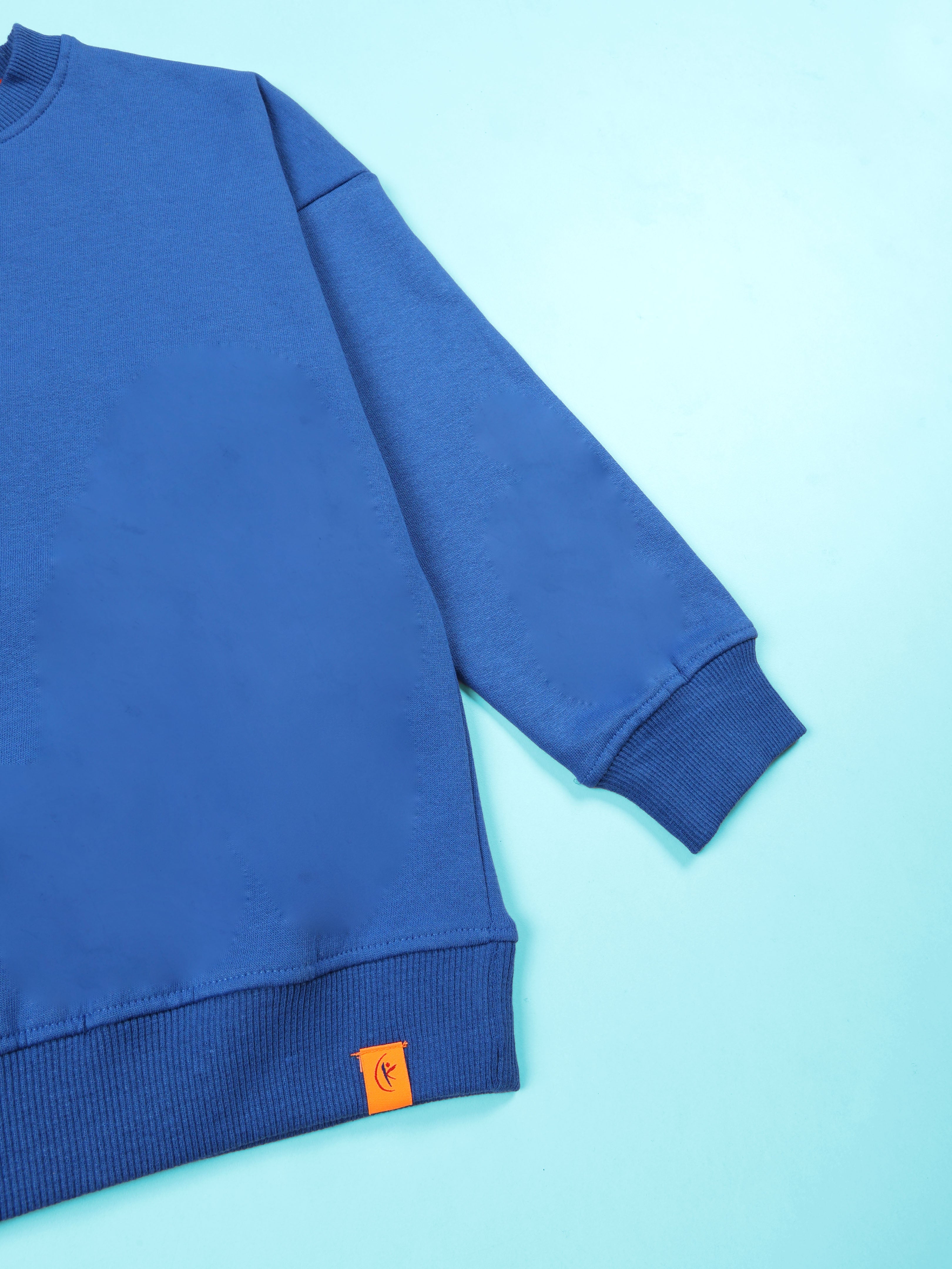 Kiddopanti Boys Solid Fleece Round Neck Full Sleeve Sweatshirt