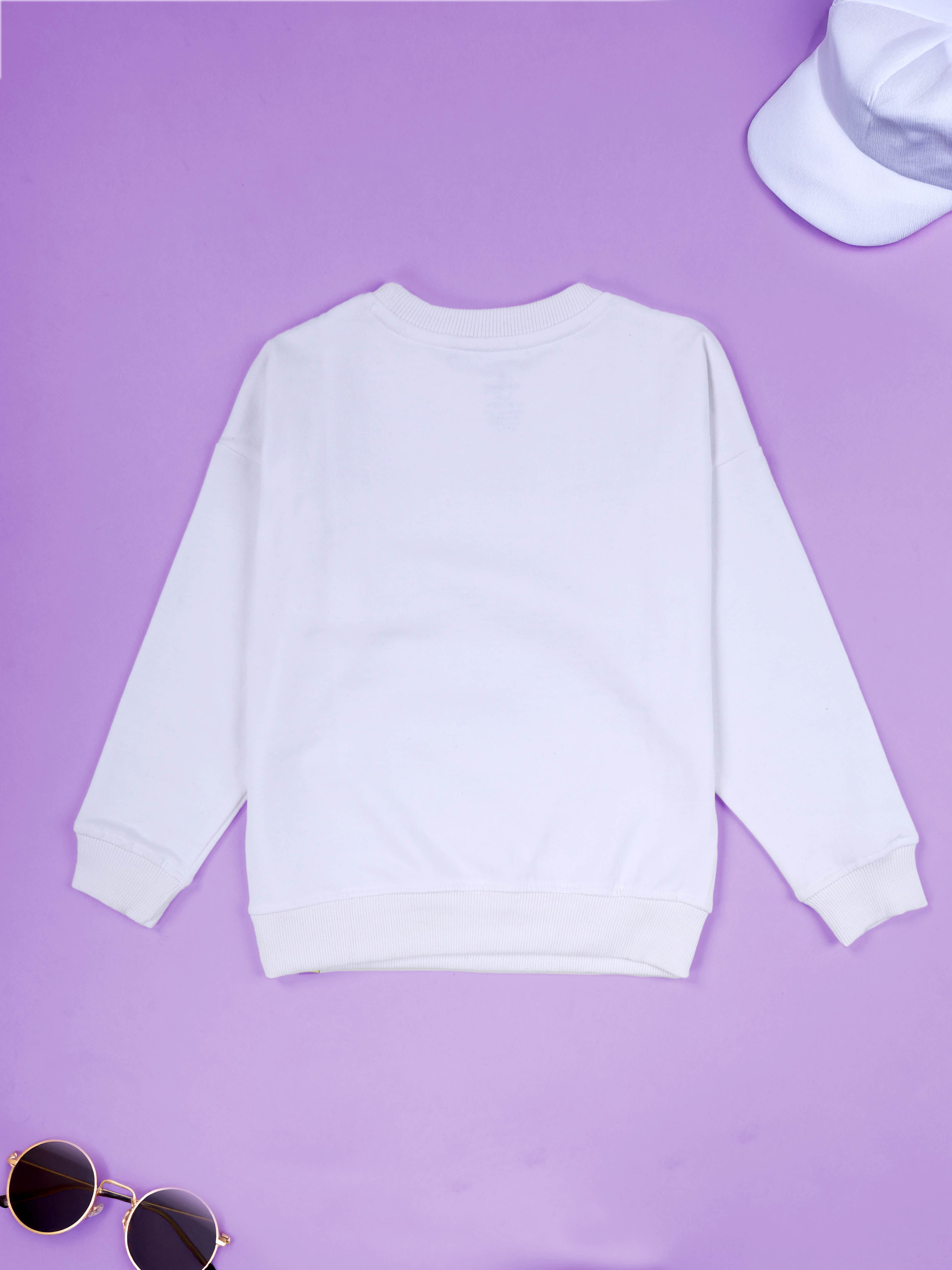 Kiddopanti Boys Solid Fleece Round Neck Sweatshirt