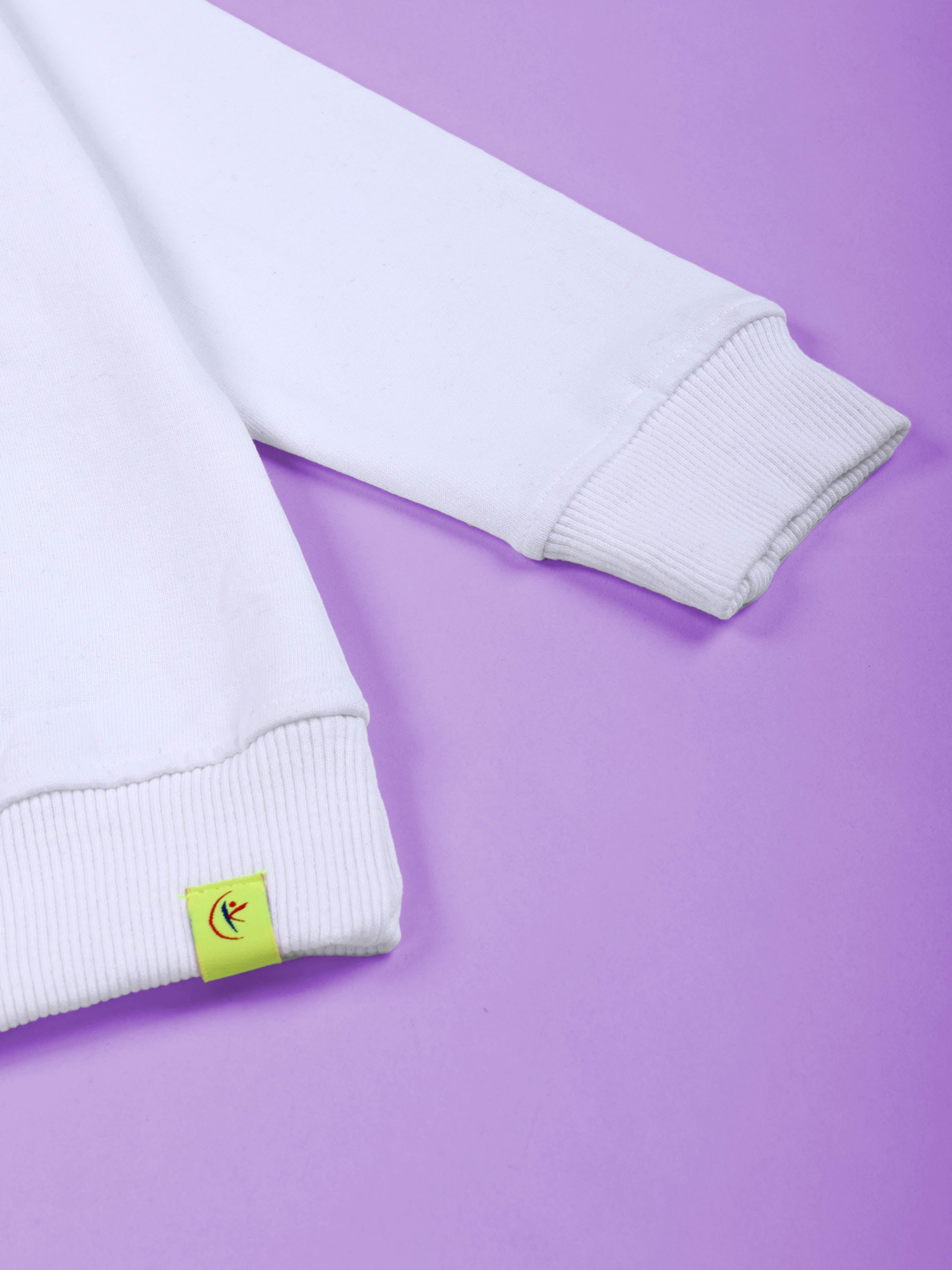 Kiddopanti Boys Solid Fleece Round Neck Sweatshirt