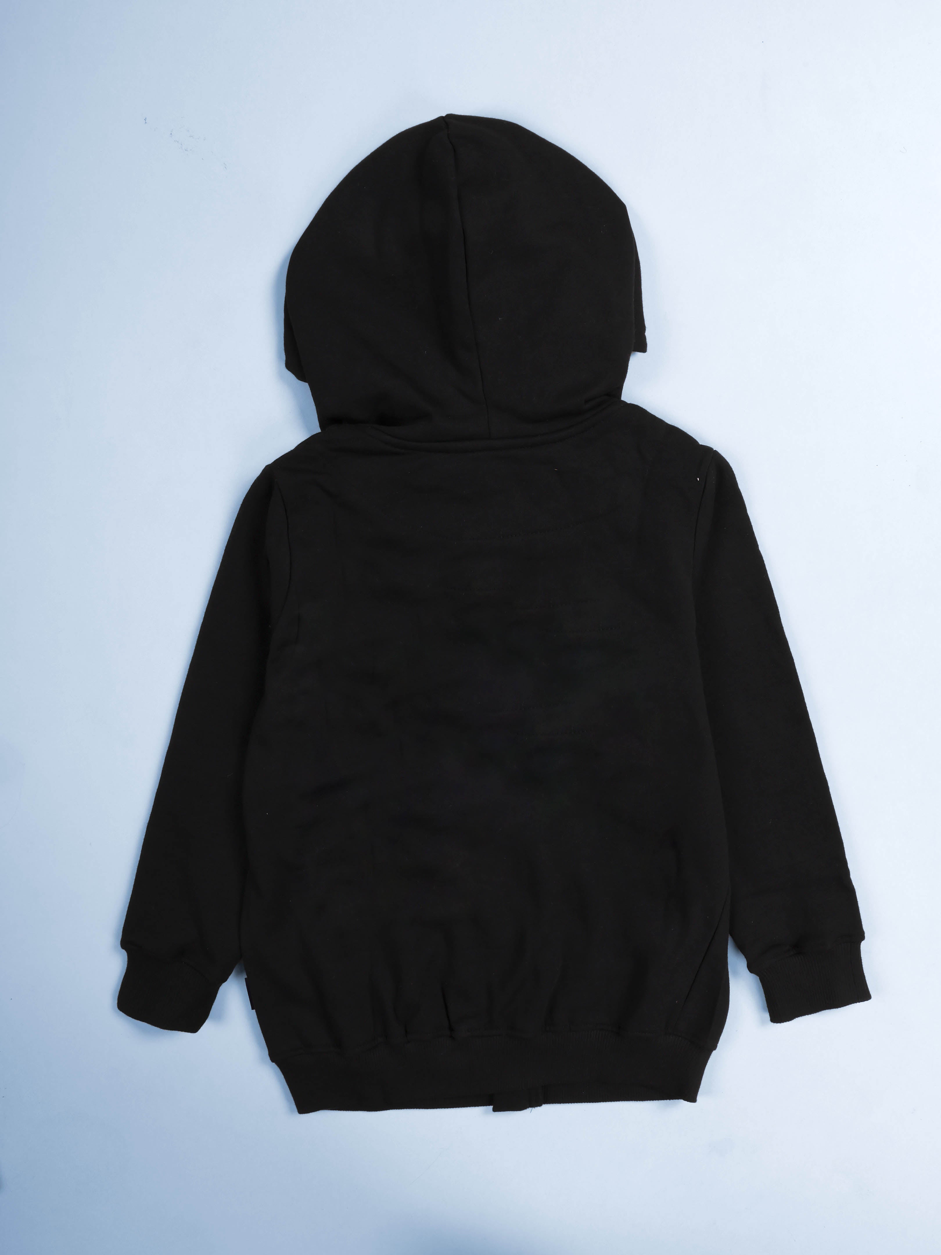 Kiddopanti Boys Fleece Graphic Printed Front Open Hooded Sweatshirt Pack of 2