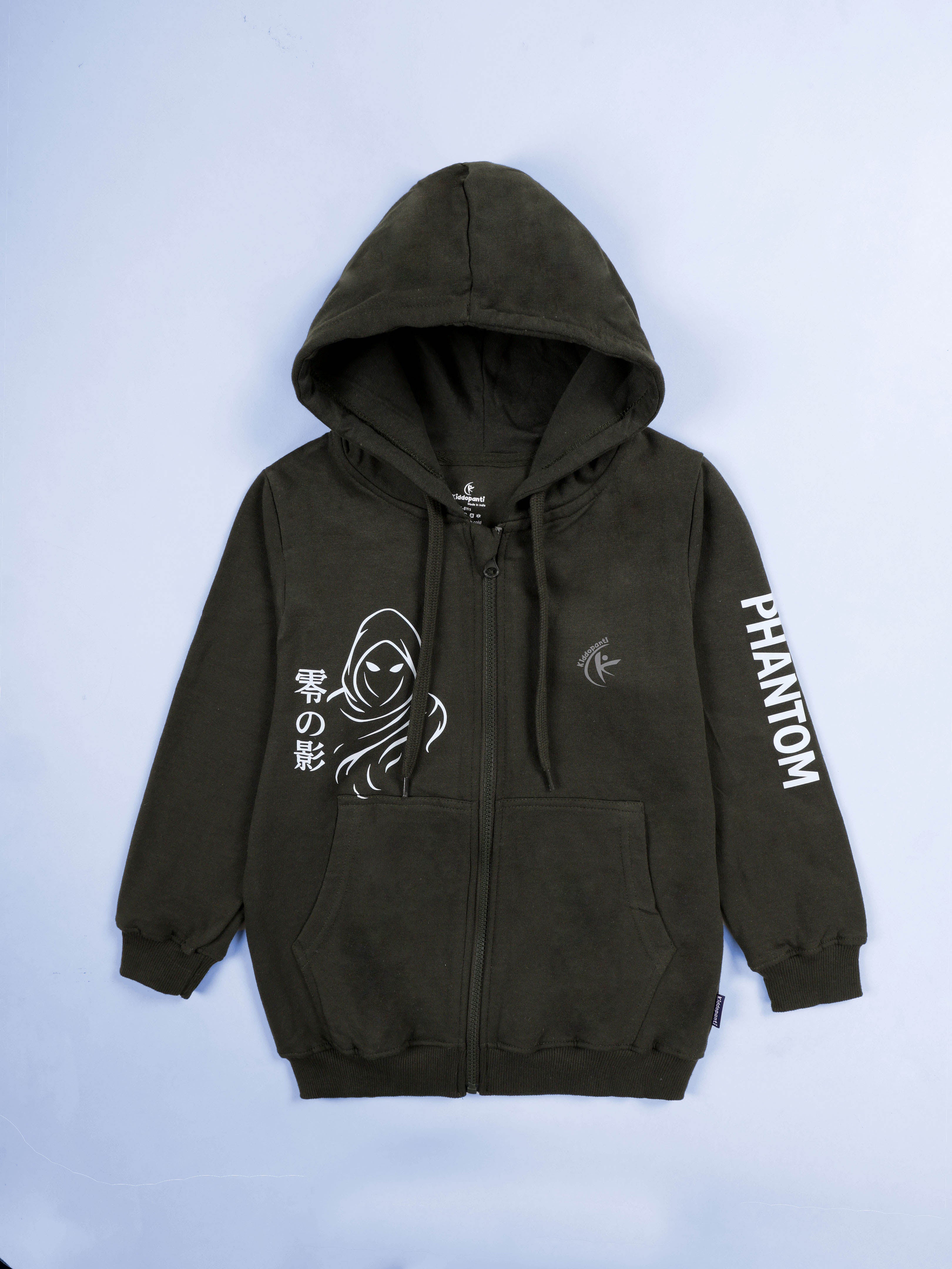 Kiddopanti Boys Fleece Graphic Printed Front Open Hooded Sweatshirt Pack of 2