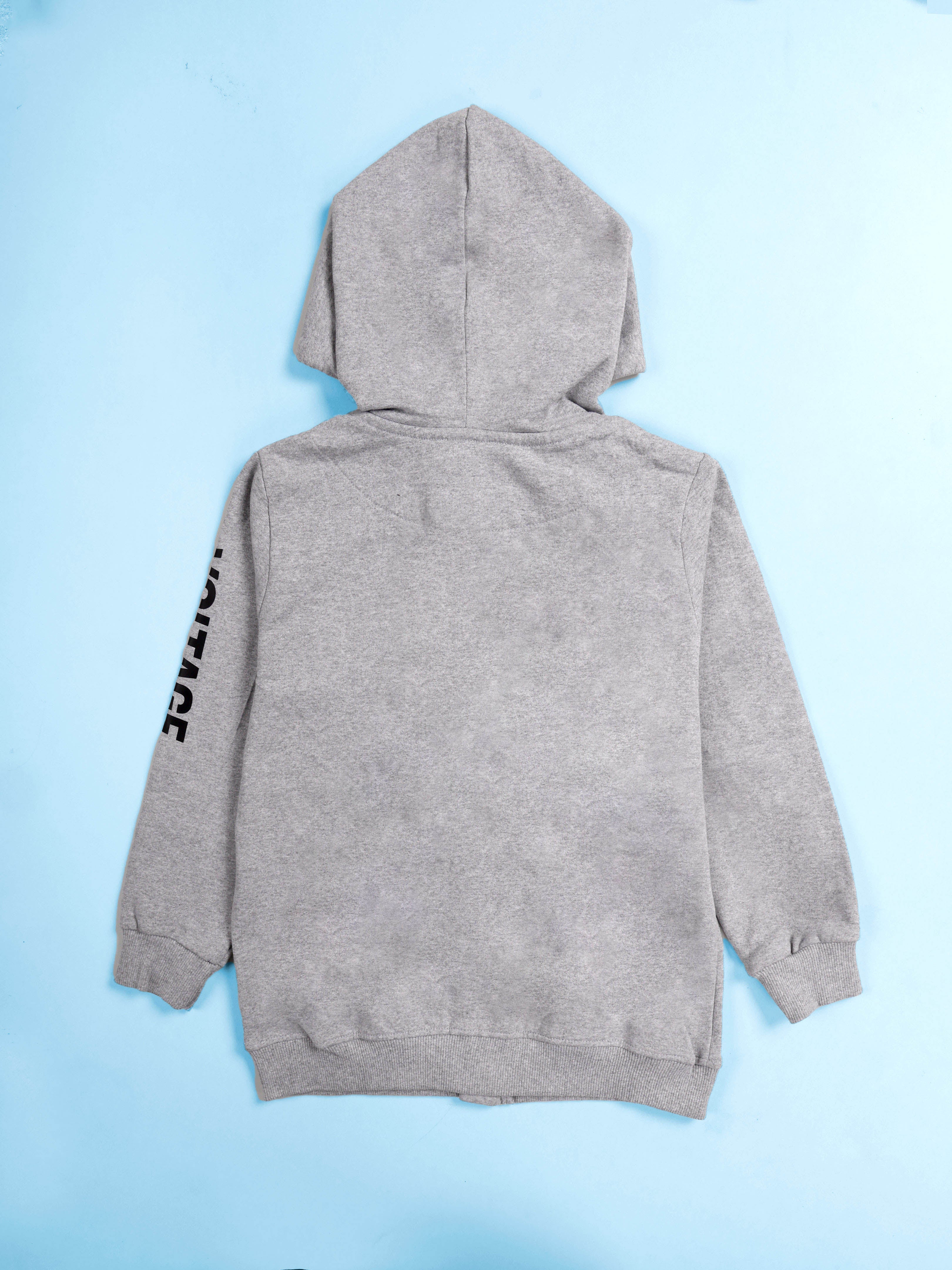 Kiddopanti Boys Fleece Graphic Printed Front Open Hooded Sweatshirt Pack of 2